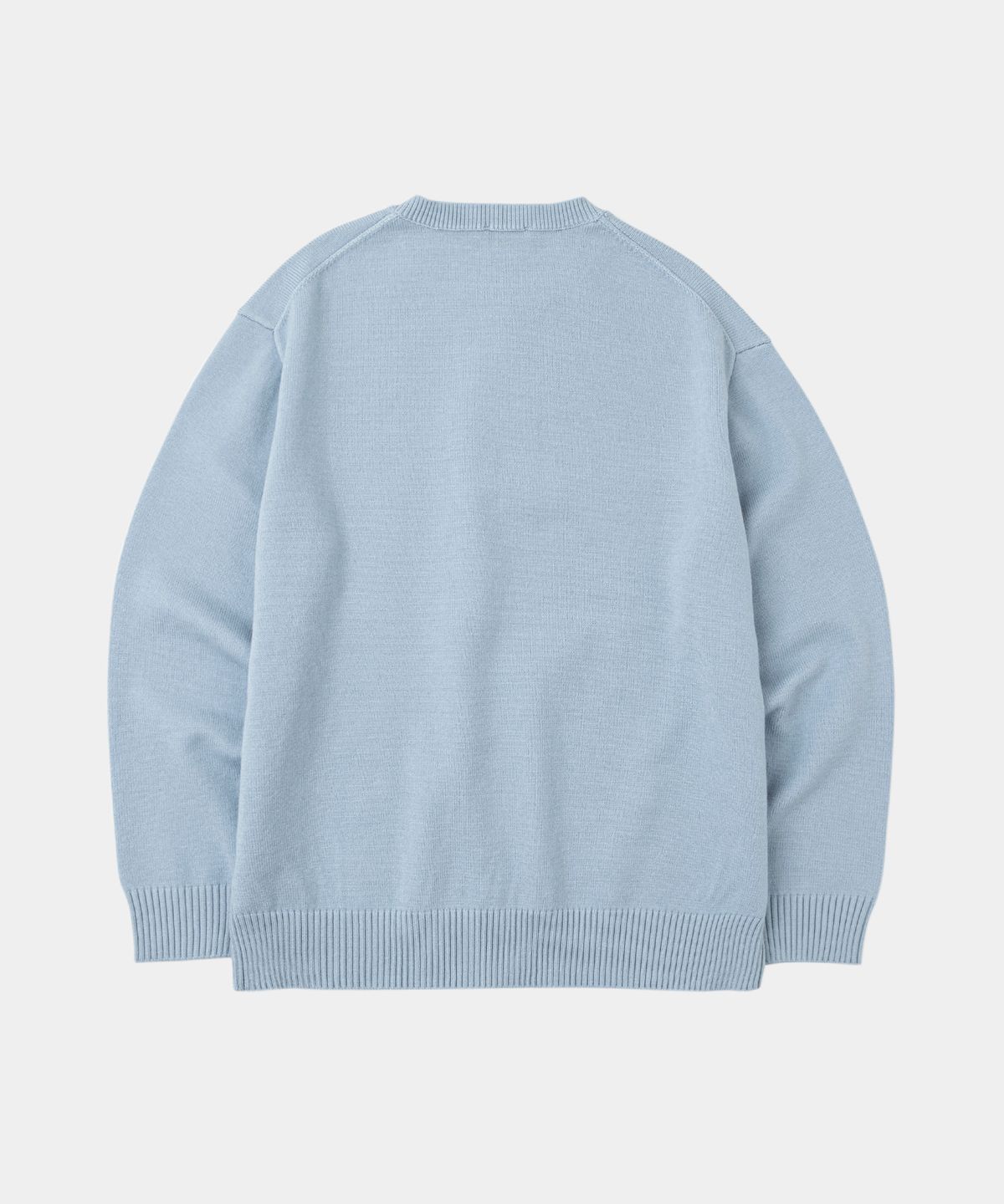 레테르코모(LETTERCOMO) 에센셜 데일리 라운드 니트 스카이블루