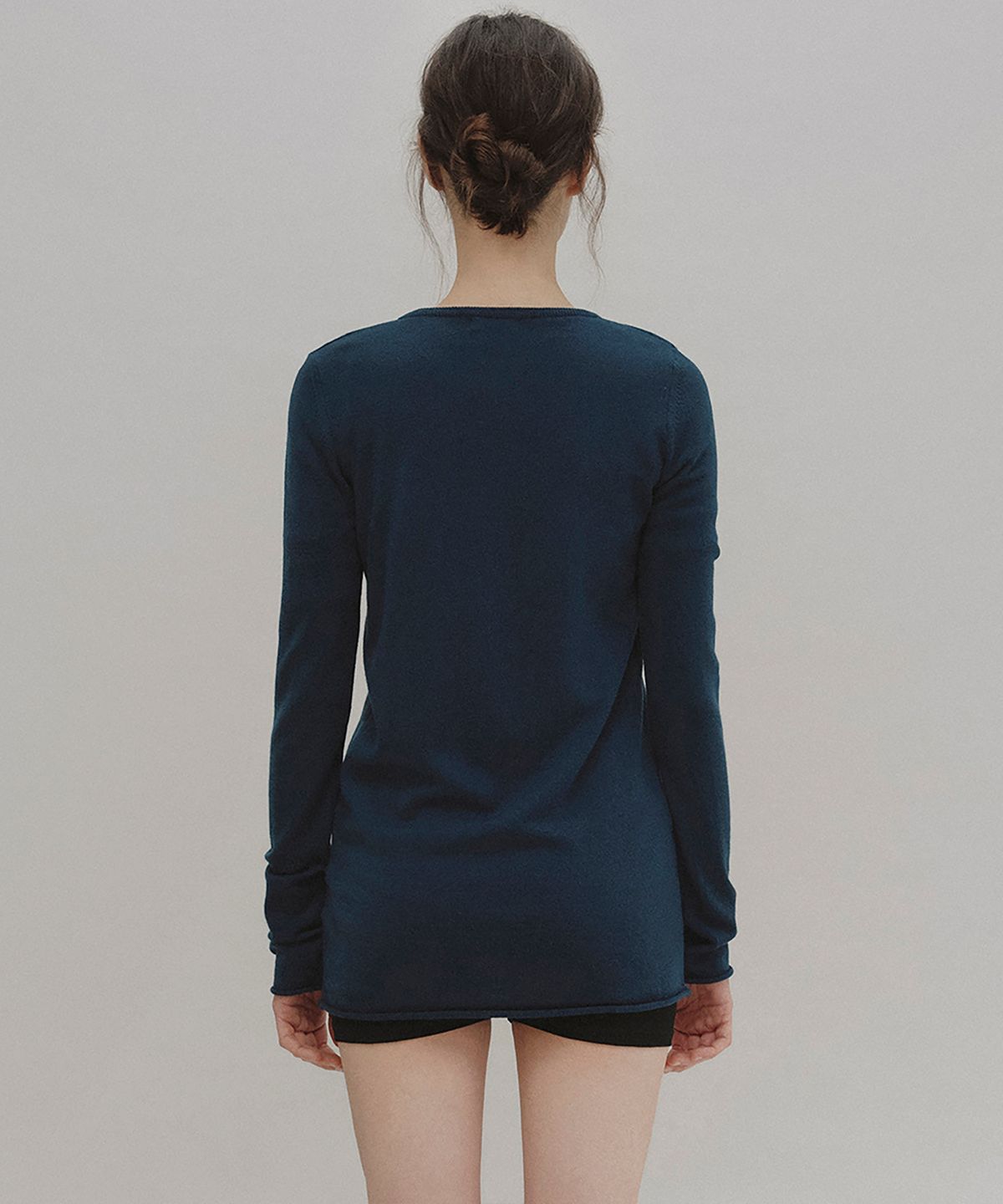 앤니즈(ANDNEEDS) Glen wool long knit (blue)