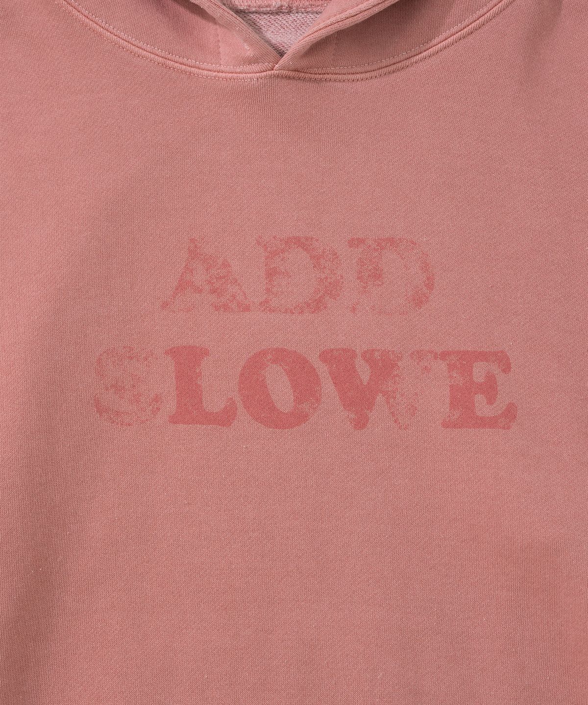 애드슬로우(ADDSLOW) Vintage Washed LOVE Hoodie [Dust Pink]