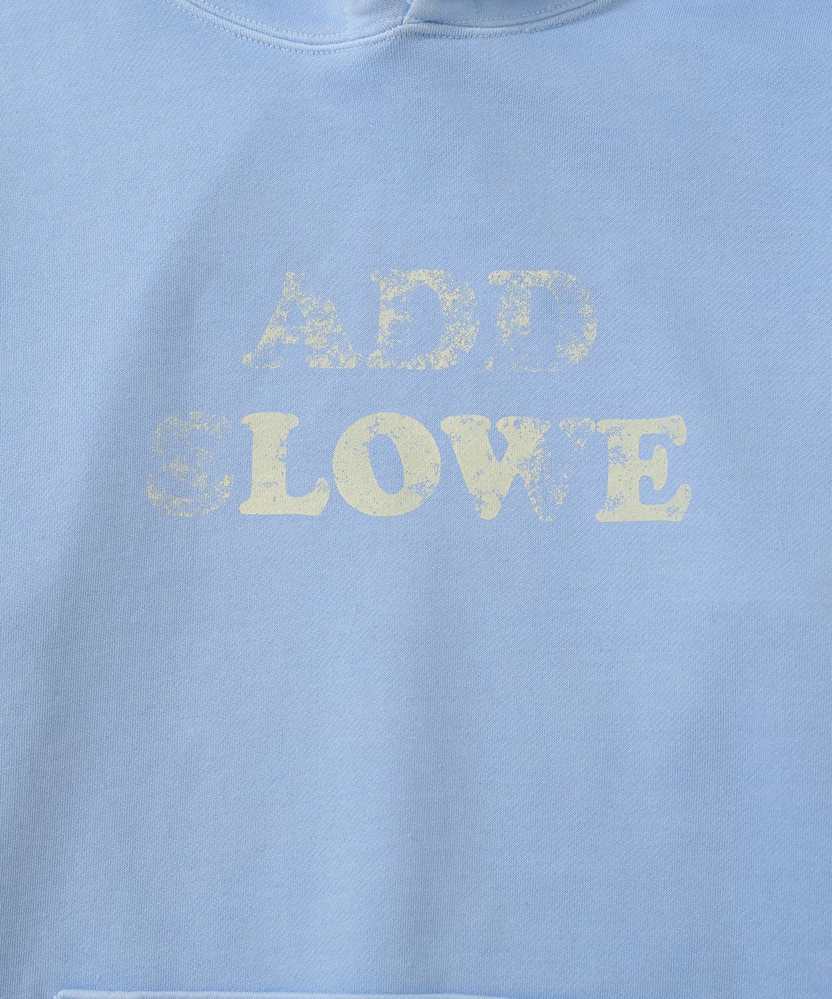 애드슬로우(ADDSLOW) Vintage Washed LOVE Hoodie [Sky Blue]