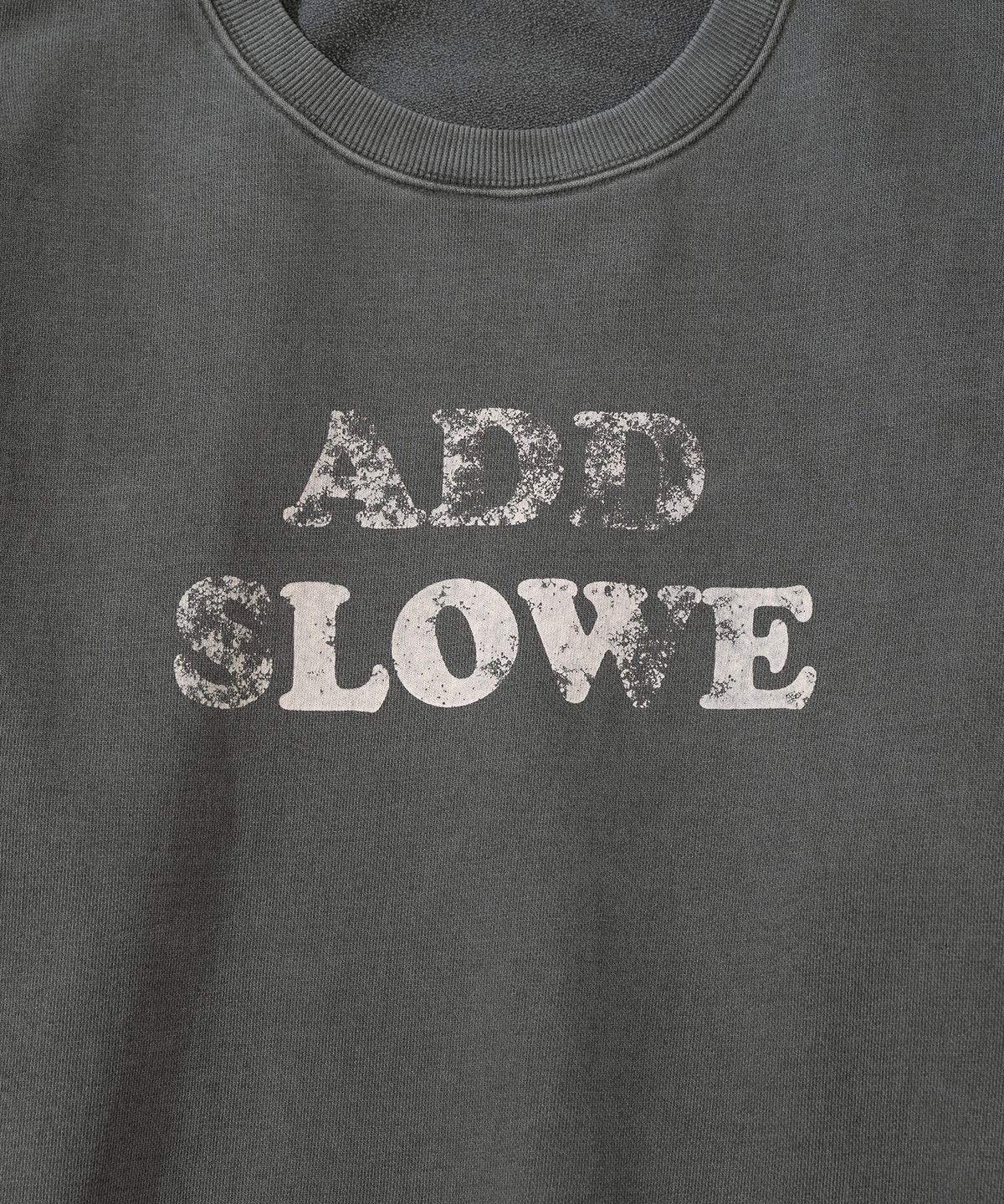 애드슬로우(ADDSLOW) Vintage Washed LOVE Sweat Shirt [Charcoal]