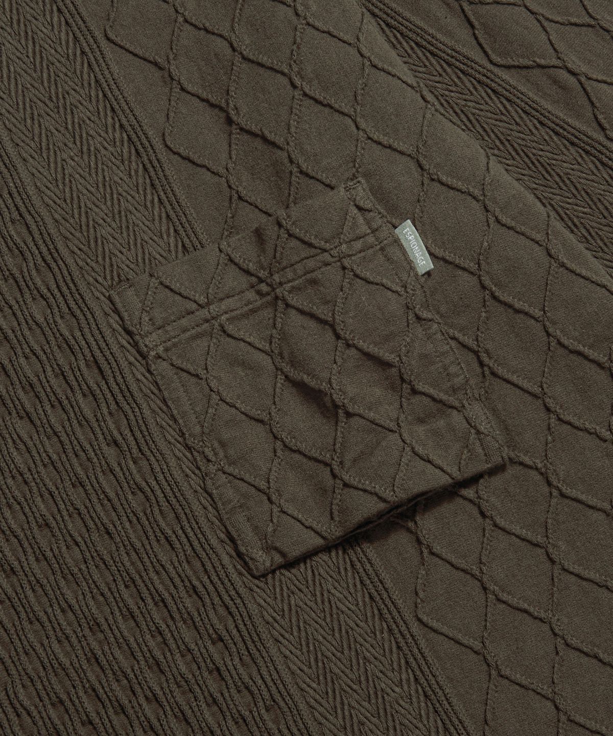 에스피오나지(ESPIONAGE) Multi Weave Jersey Knit Dark Mocha