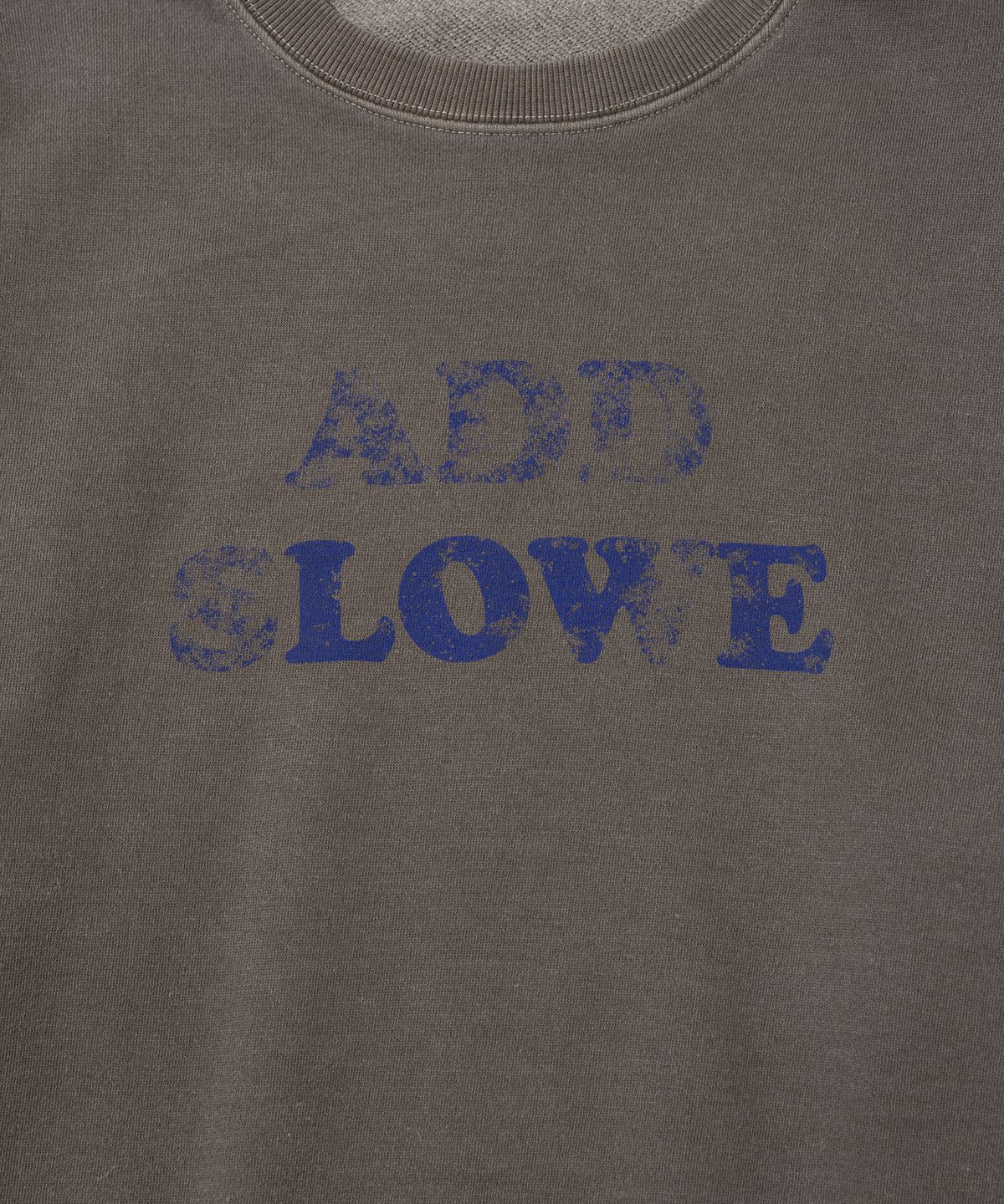 애드슬로우(ADDSLOW) Vintage Washed LOVE Sweat Shirt [Brown]