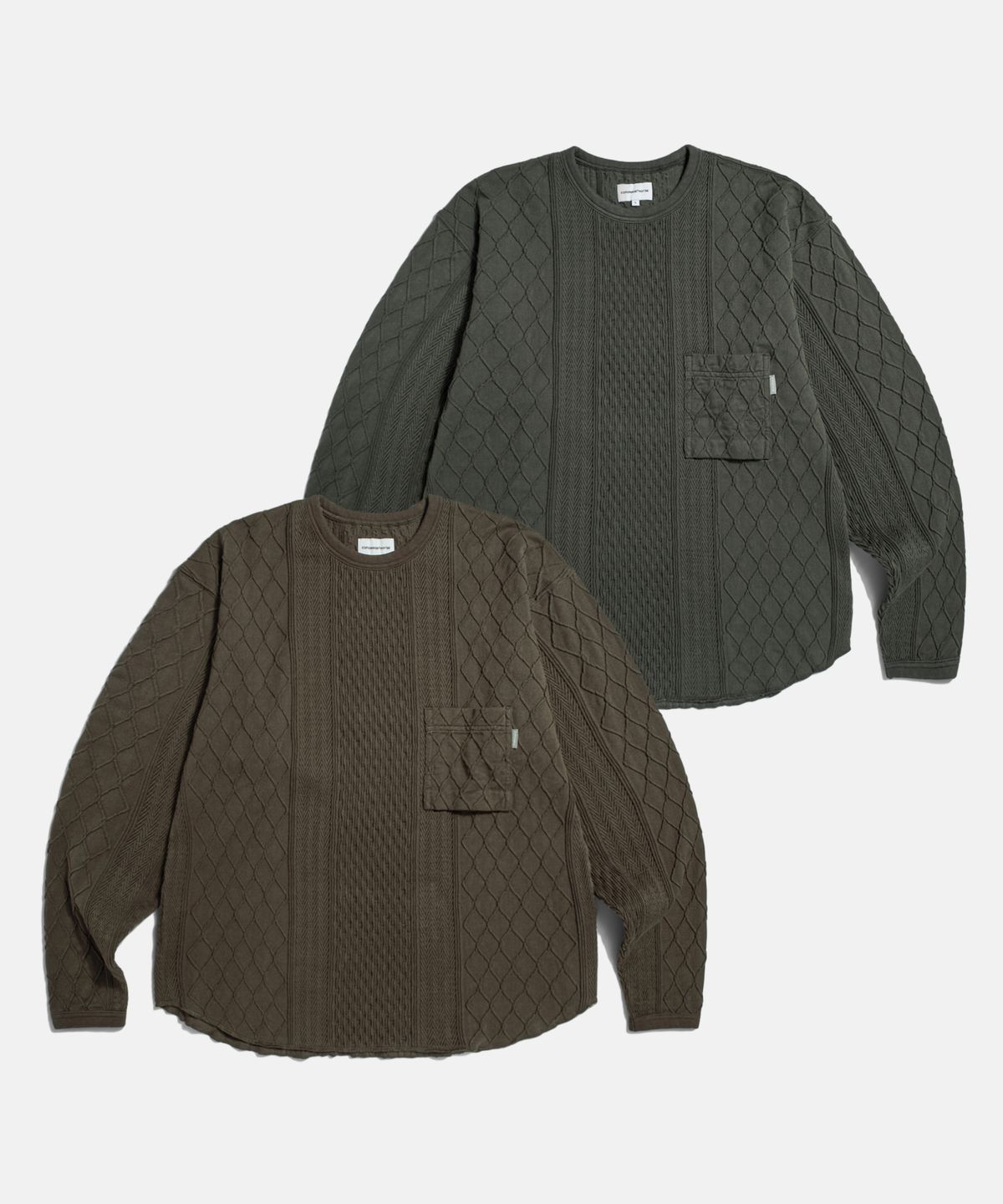 에스피오나지(ESPIONAGE) Multi Weave Jersey Knit Rat Grey