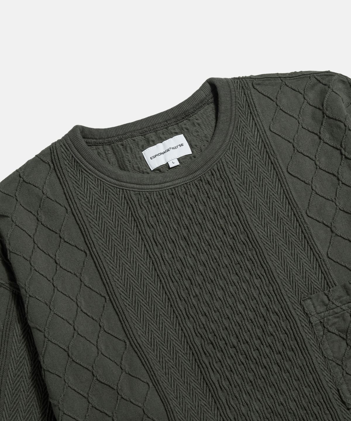 에스피오나지(ESPIONAGE) Multi Weave Jersey Knit Rat Grey