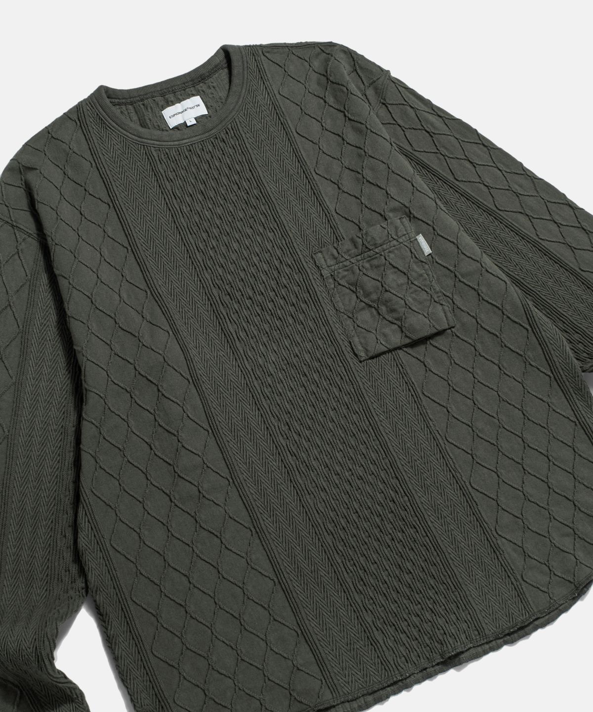 에스피오나지(ESPIONAGE) Multi Weave Jersey Knit Rat Grey