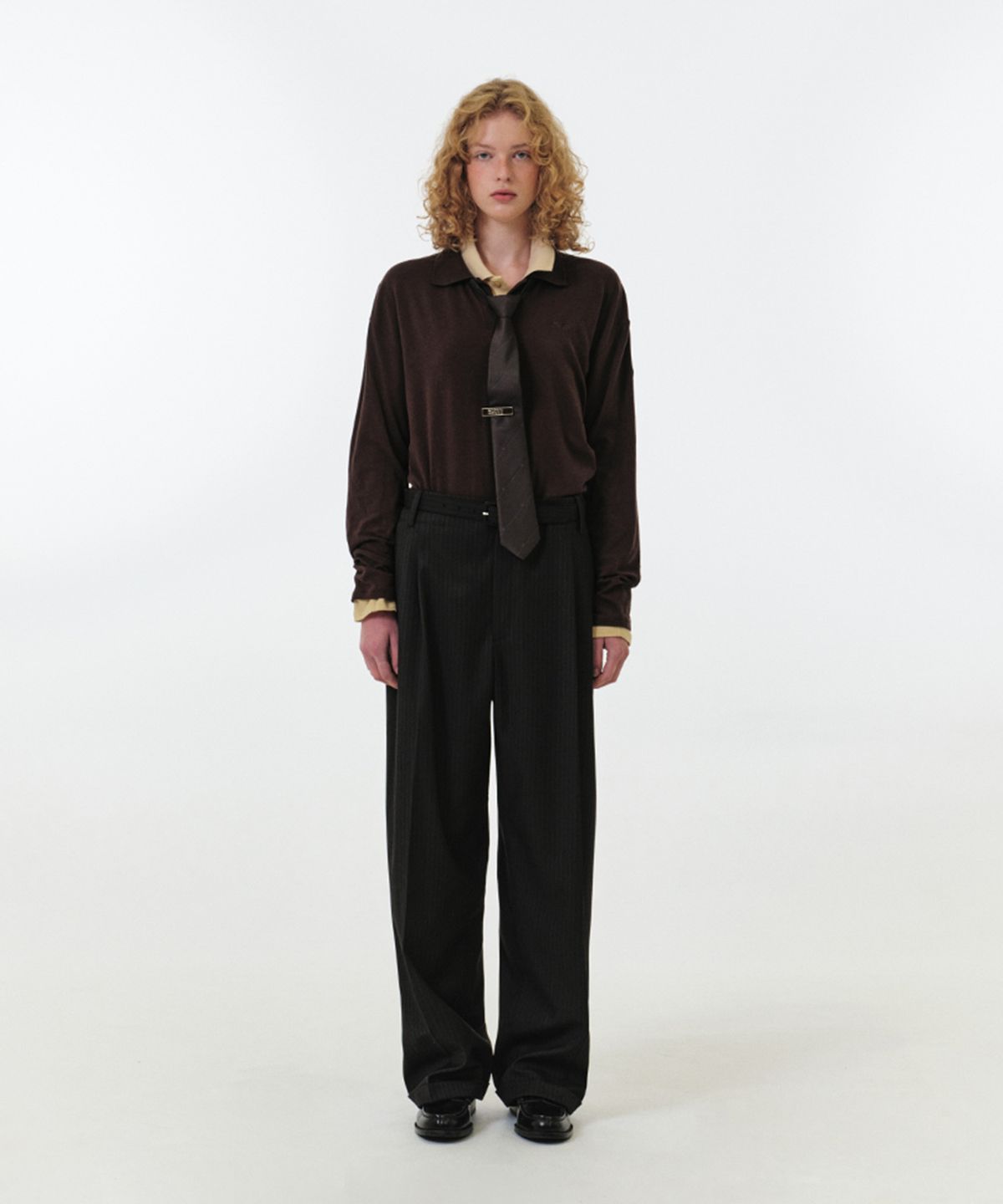 그로브(GROVE) FAYE COLLAR L/S T-SHIRT (WINE)