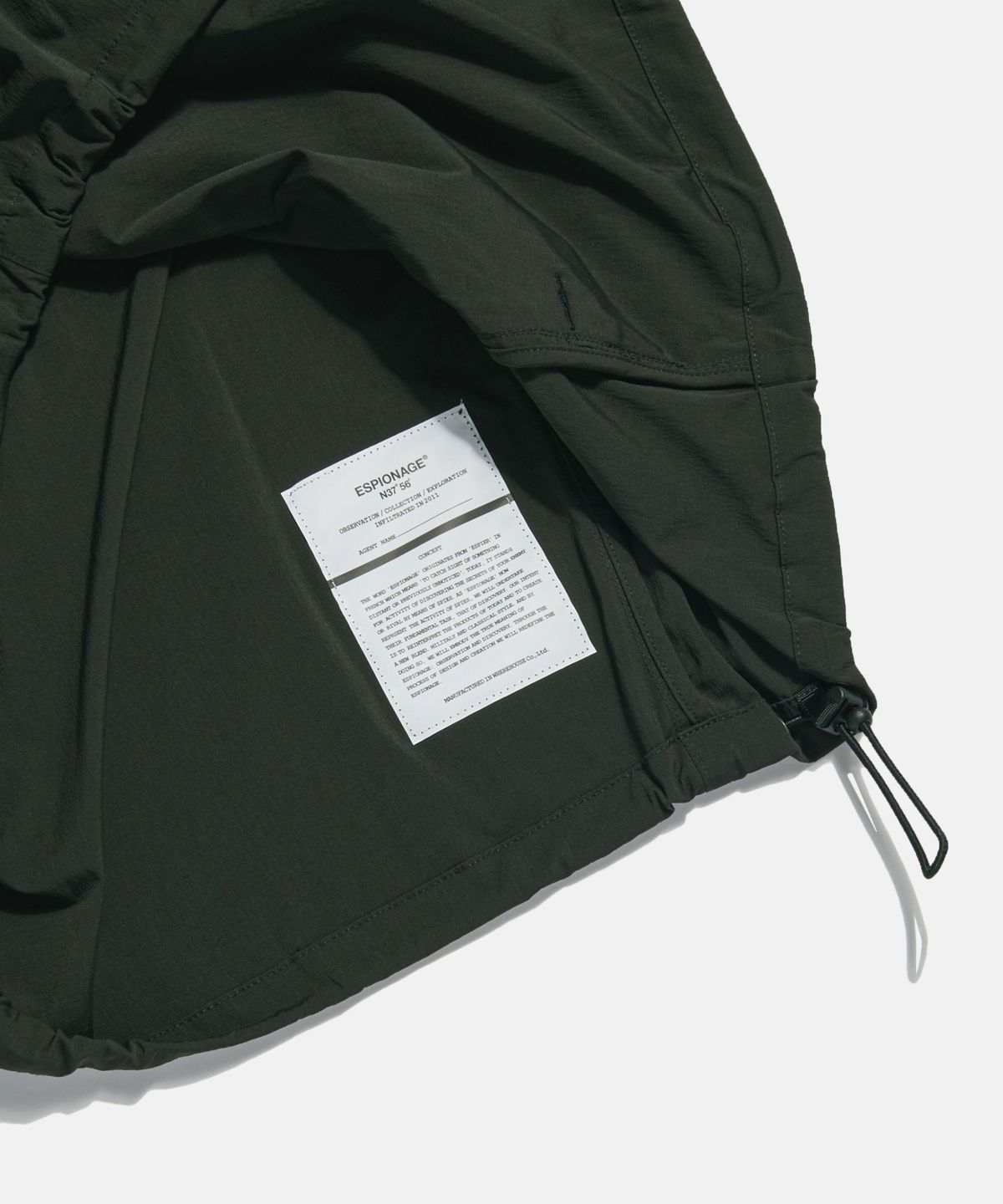 에스피오나지(ESPIONAGE) PCU Level 4 Pullover Jacket Ink Black