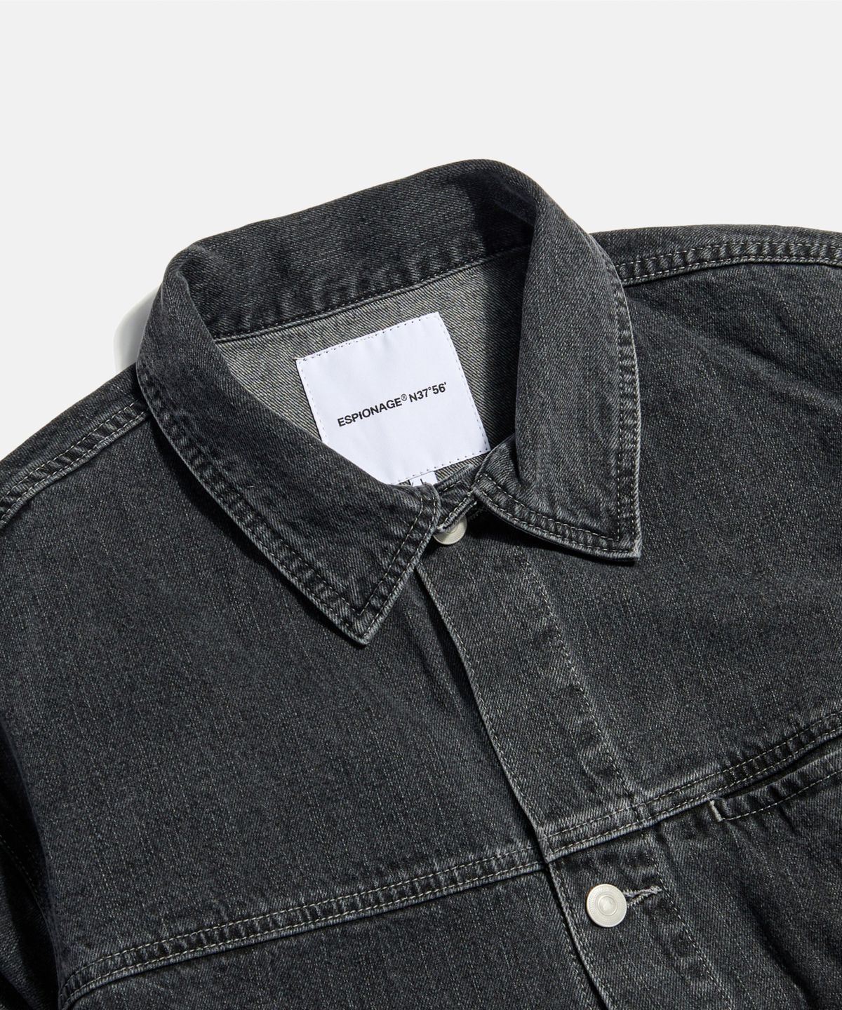 에스피오나지(ESPIONAGE) Minimalist Denim Jacket Light Black