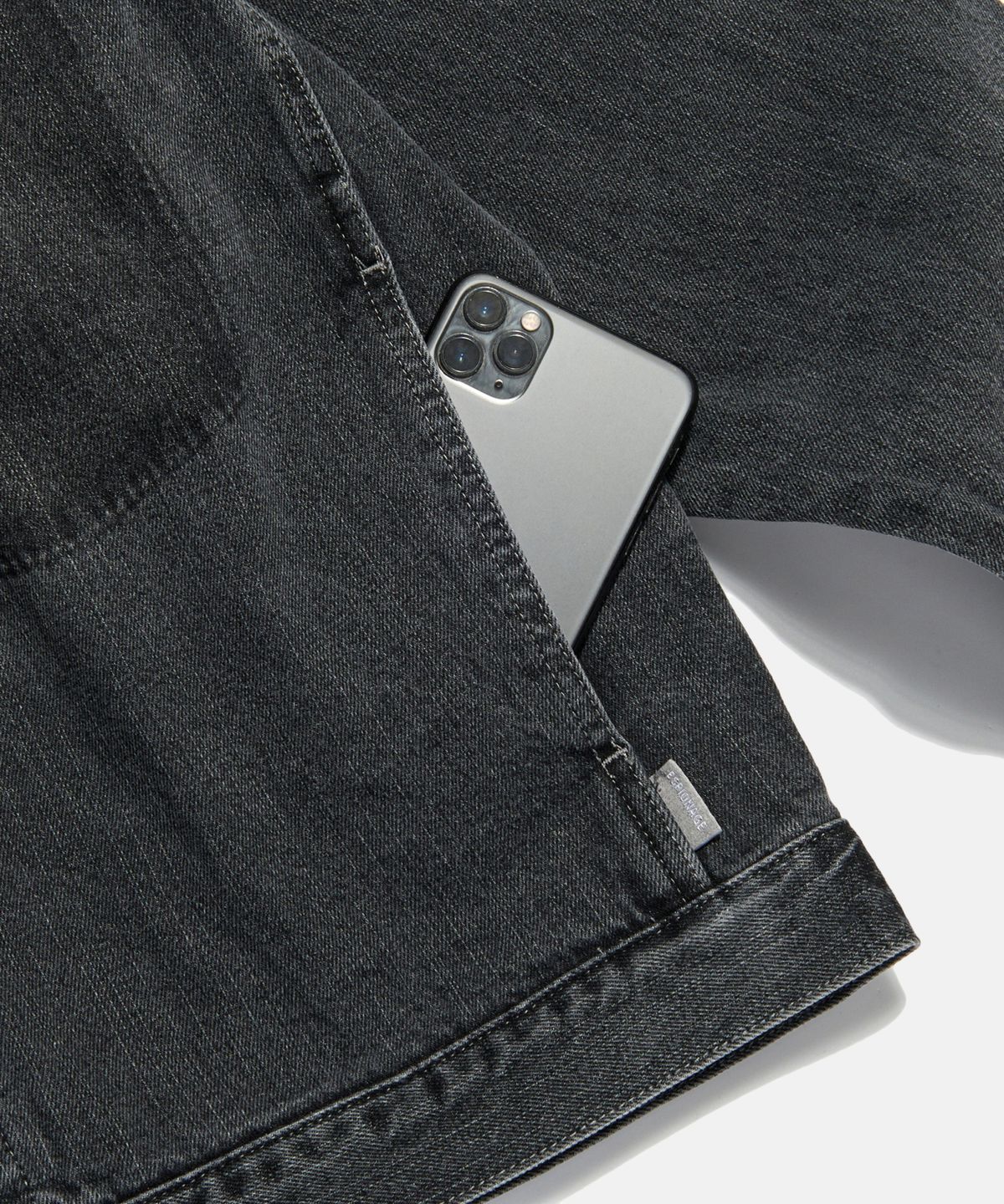에스피오나지(ESPIONAGE) Minimalist Denim Jacket Light Black