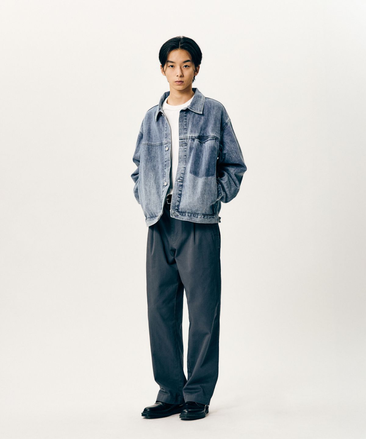 에스피오나지(ESPIONAGE) Minimalist Denim Jacket Light Indigo