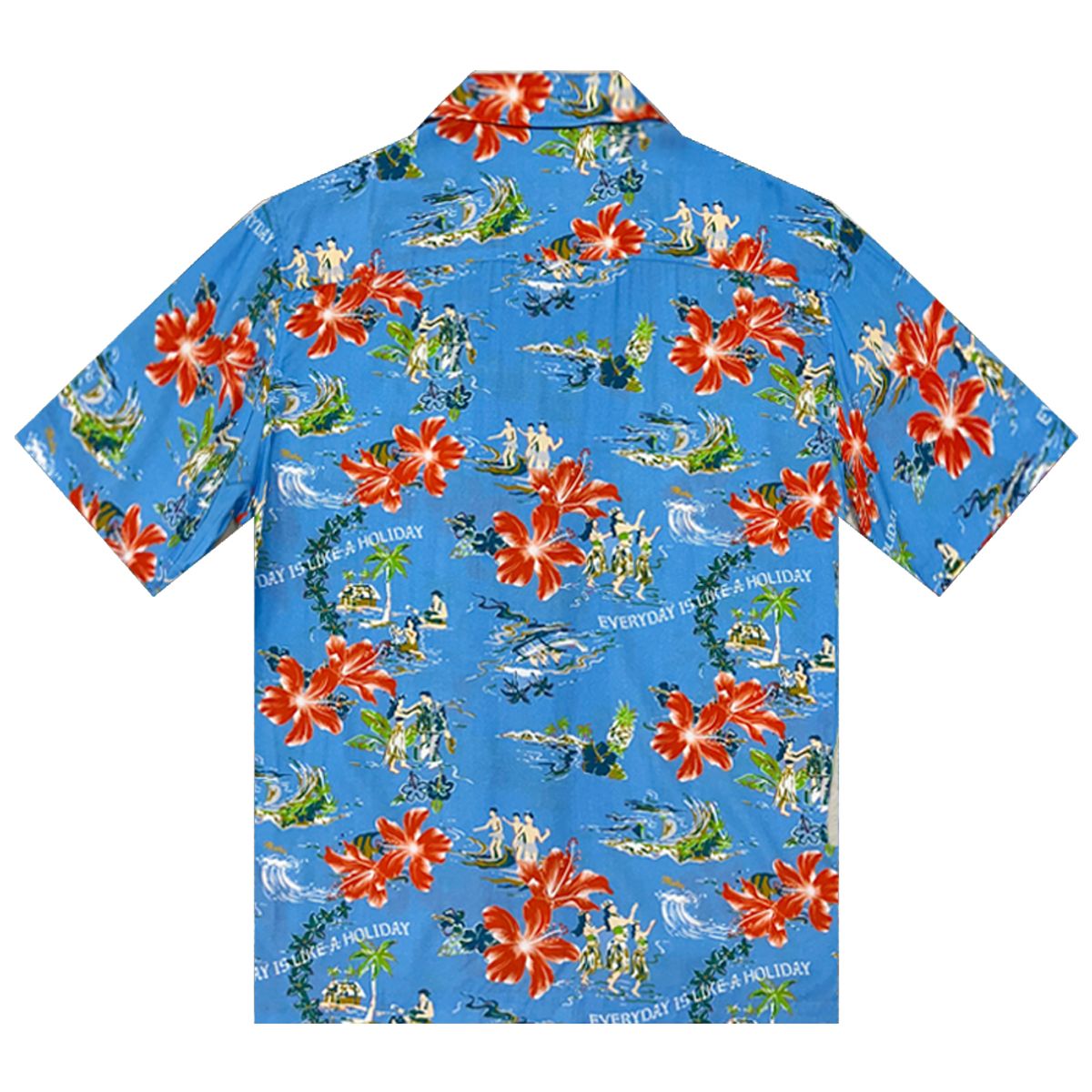 더셔츠하우스(THESHIRTHOUSE) 하와이안 셔츠 플라워 아일랜더-블루