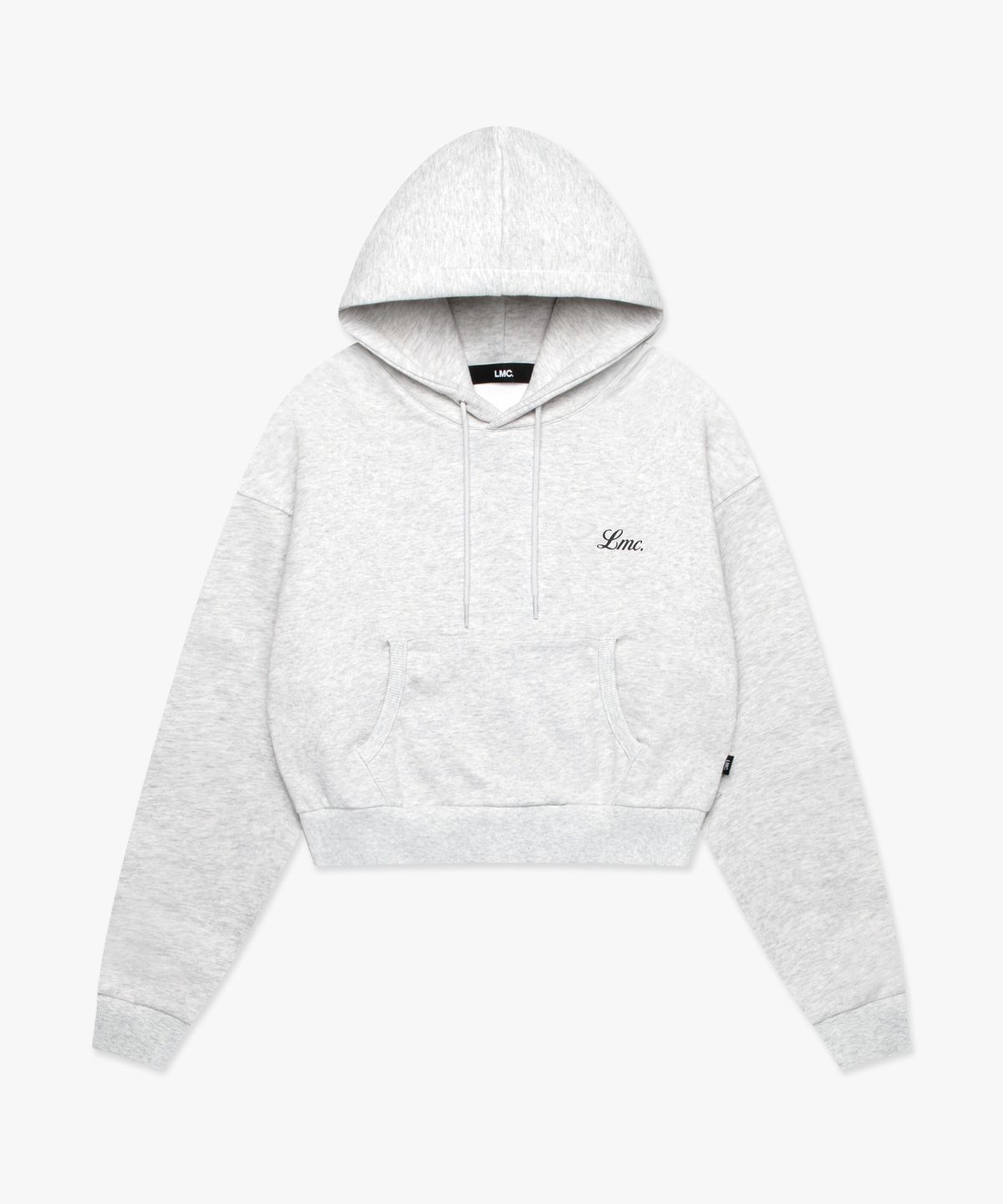 엘엠씨(LMC) WM BACK LETTERING CROPPED HOODIE light heather gray
