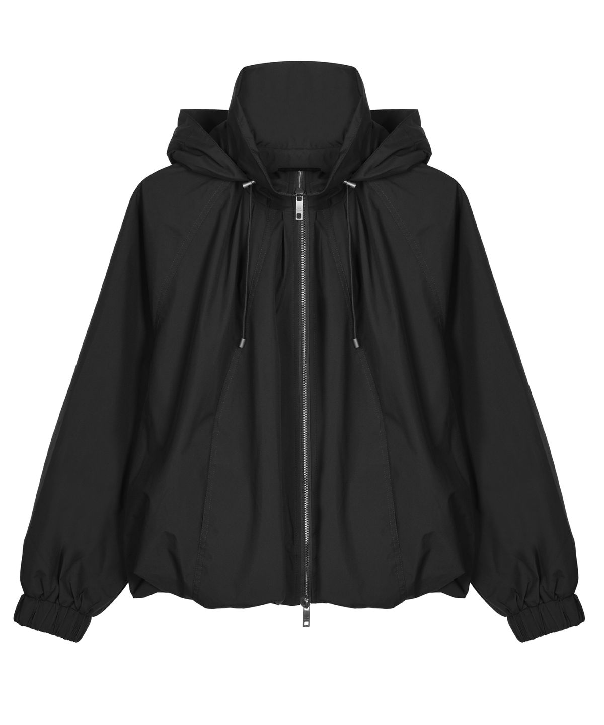 닉앤니콜(NICK&NICOLE) BALLOON SHIRRING HOOD JACKET_BLACK