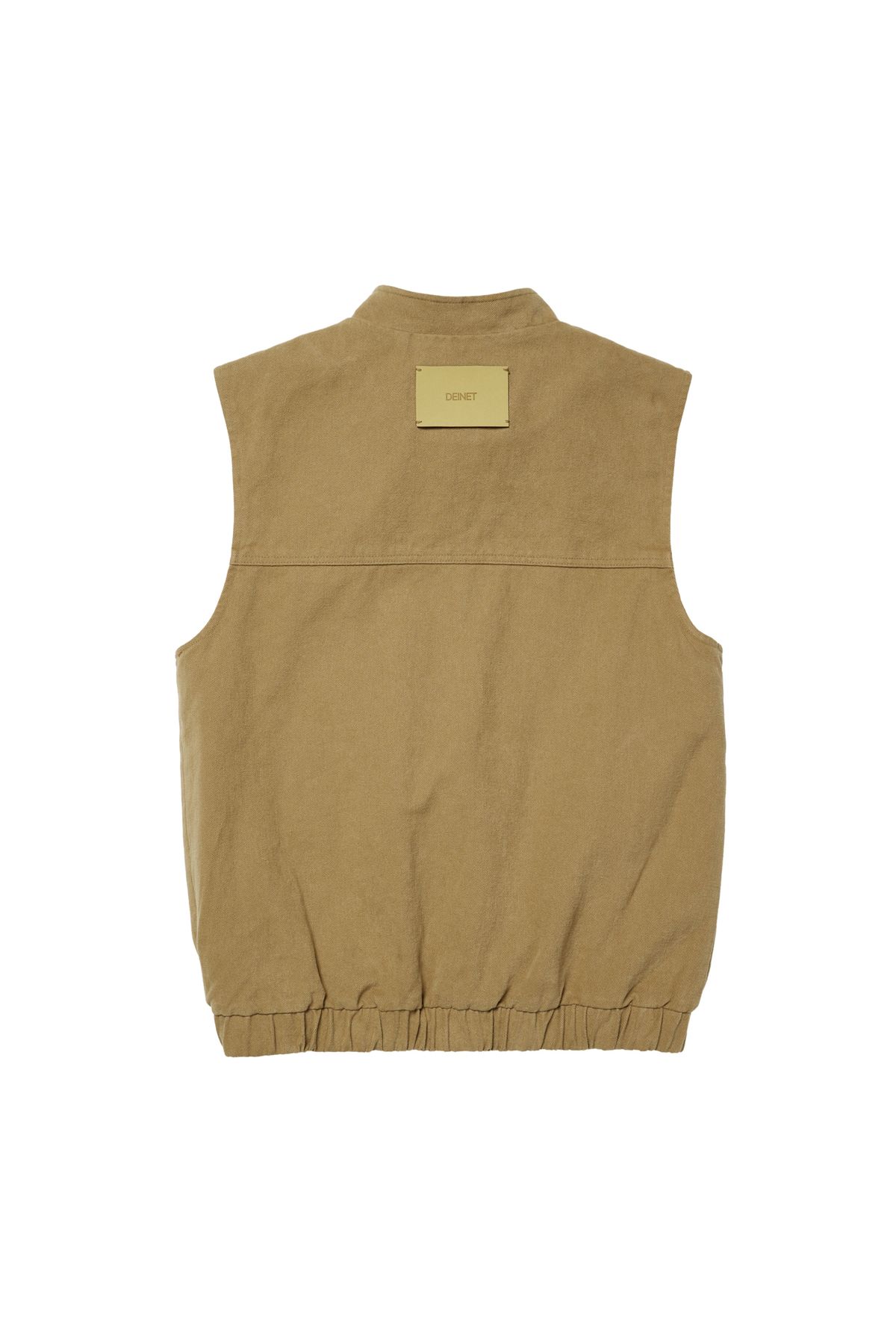 다이닛(DEINET) DEINET MULTI POCKET COTTON VEST IN BEIGE