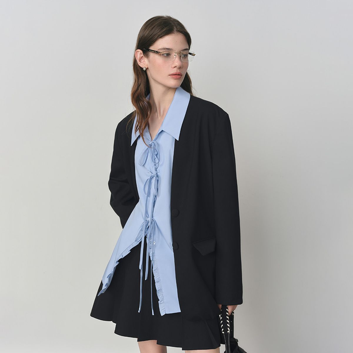 웬스데이딜라잇(WEDNESDAY DELIGHT) WD_Collarless balloon blazer