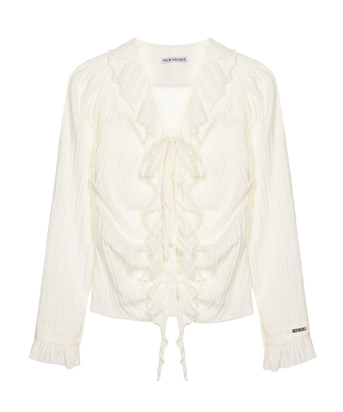 닉앤니콜(NICK&NICOLE) VINTAGE RUFFLE BLOUSE_IVORY