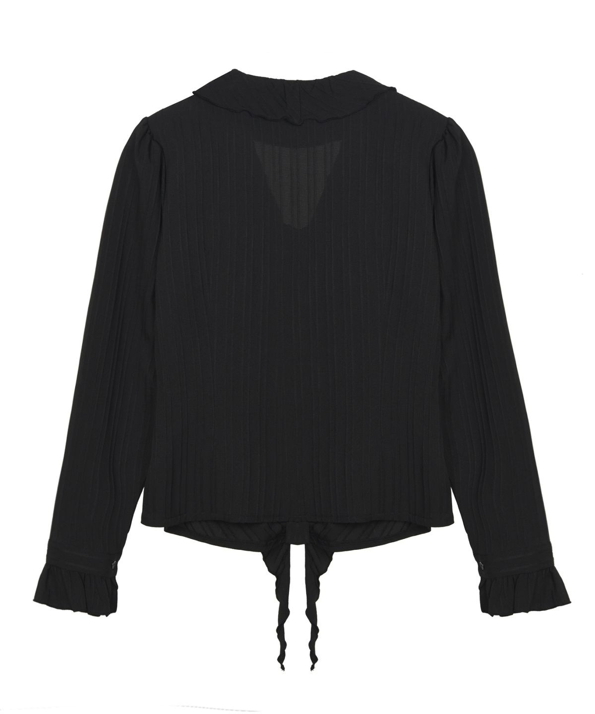 닉앤니콜(NICK&NICOLE) VINTAGE RUFFLE BLOUSE_BLACK
