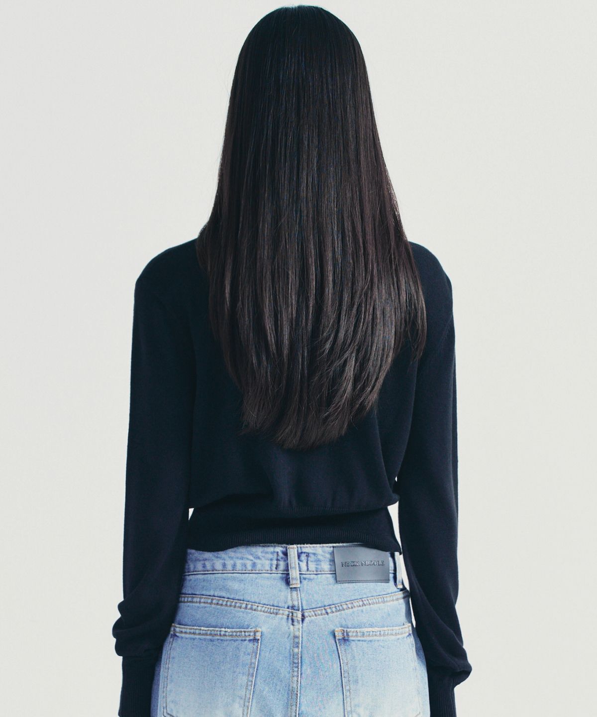 닉앤니콜(NICK&NICOLE) BOLD BUTTERFLY JAQUARD KNIT_BLACK