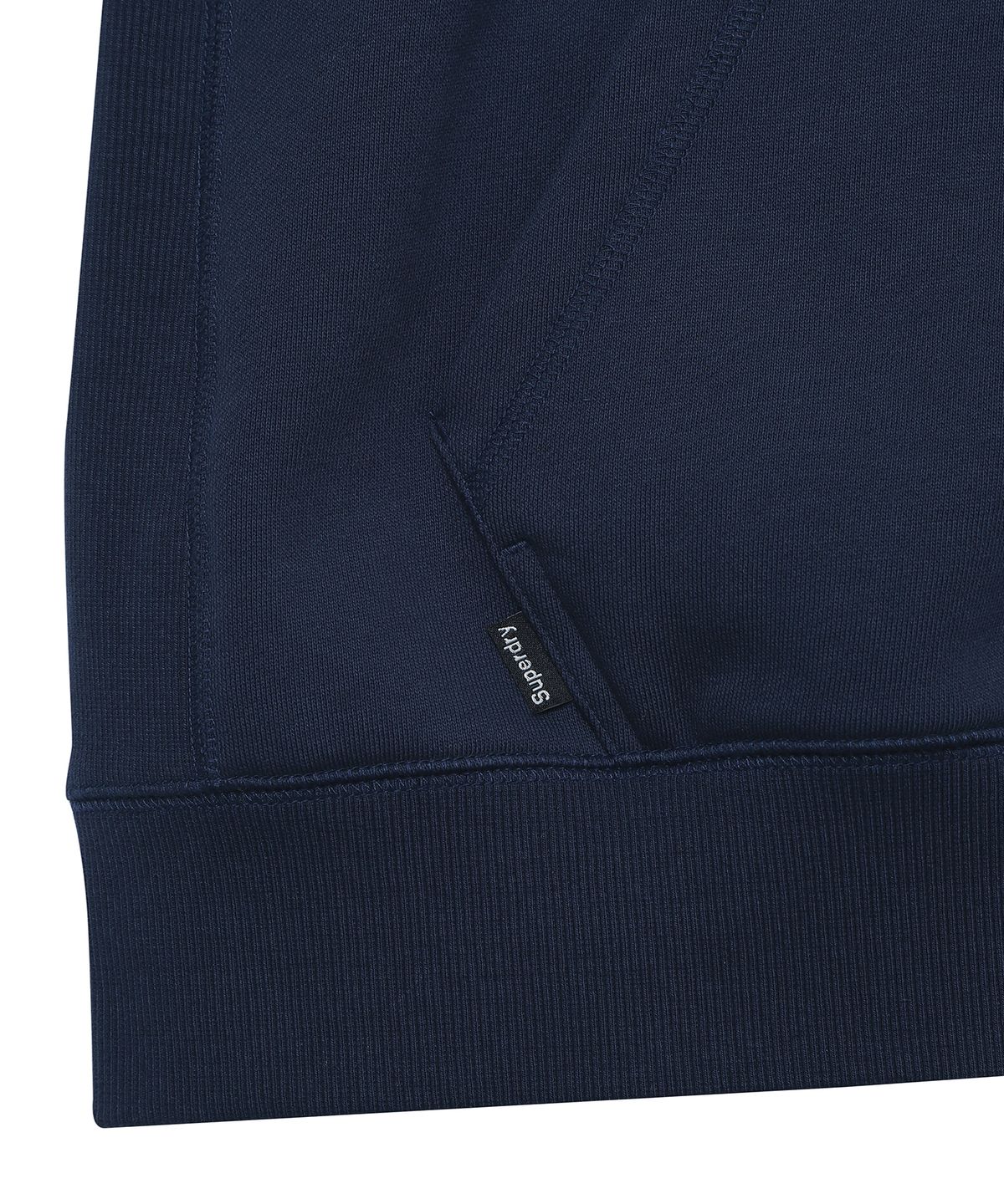 슈퍼드라이(SUPERDRY) 빈티지 로고 투웨이 후드집업 네이비