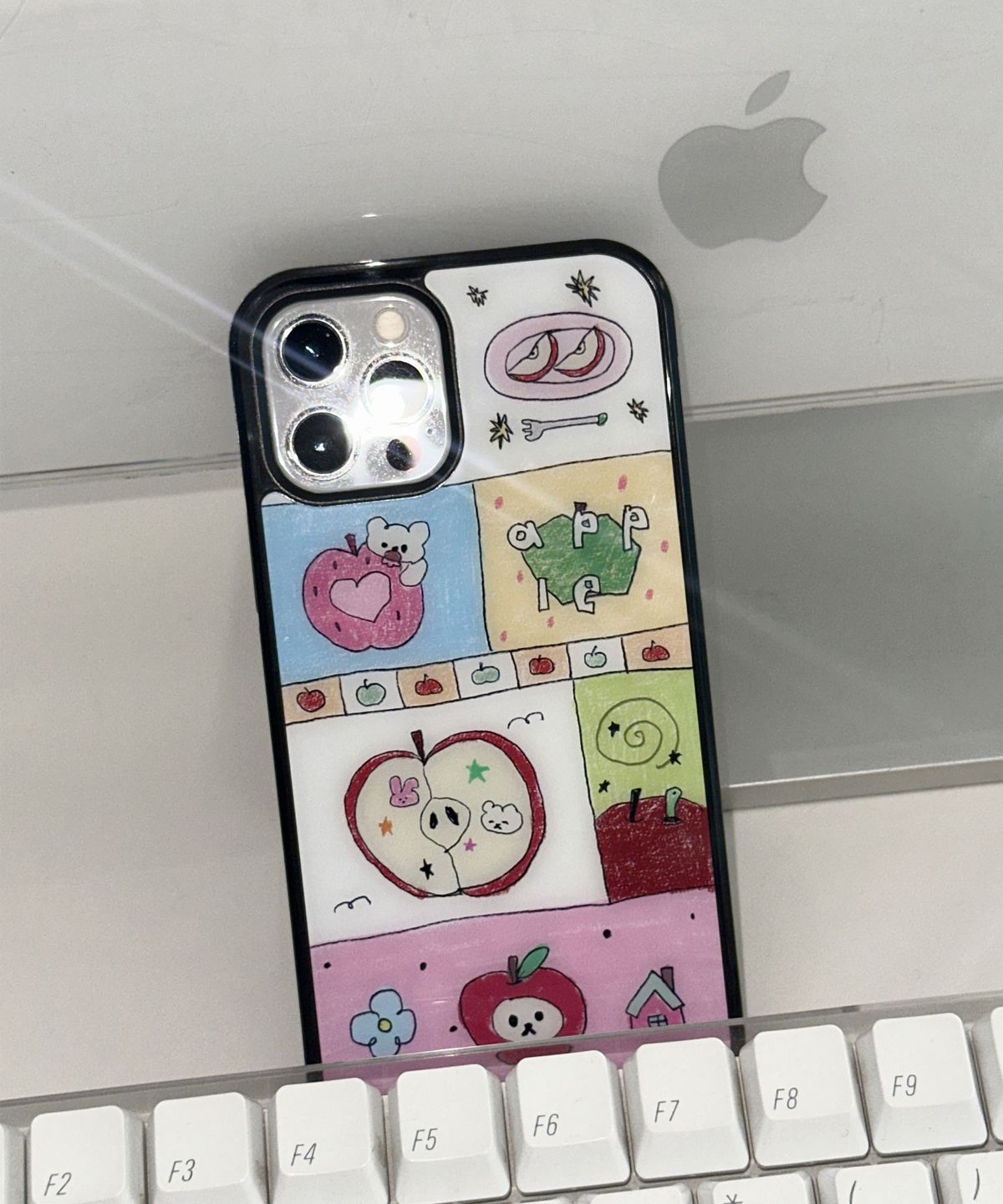 마찌(MAZZZZY) [Magsafe]Apple Muffin Patchwork glass case