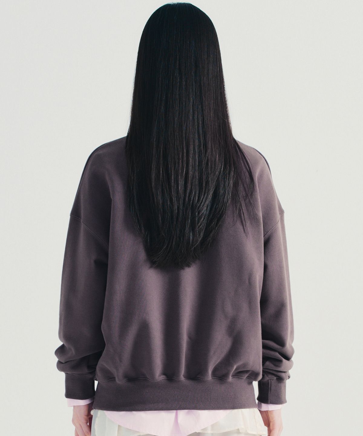 닉앤니콜(NICK&NICOLE) NICOLE ROSE PRINTING SWEATSHIRT_CHARCOAL BLACK