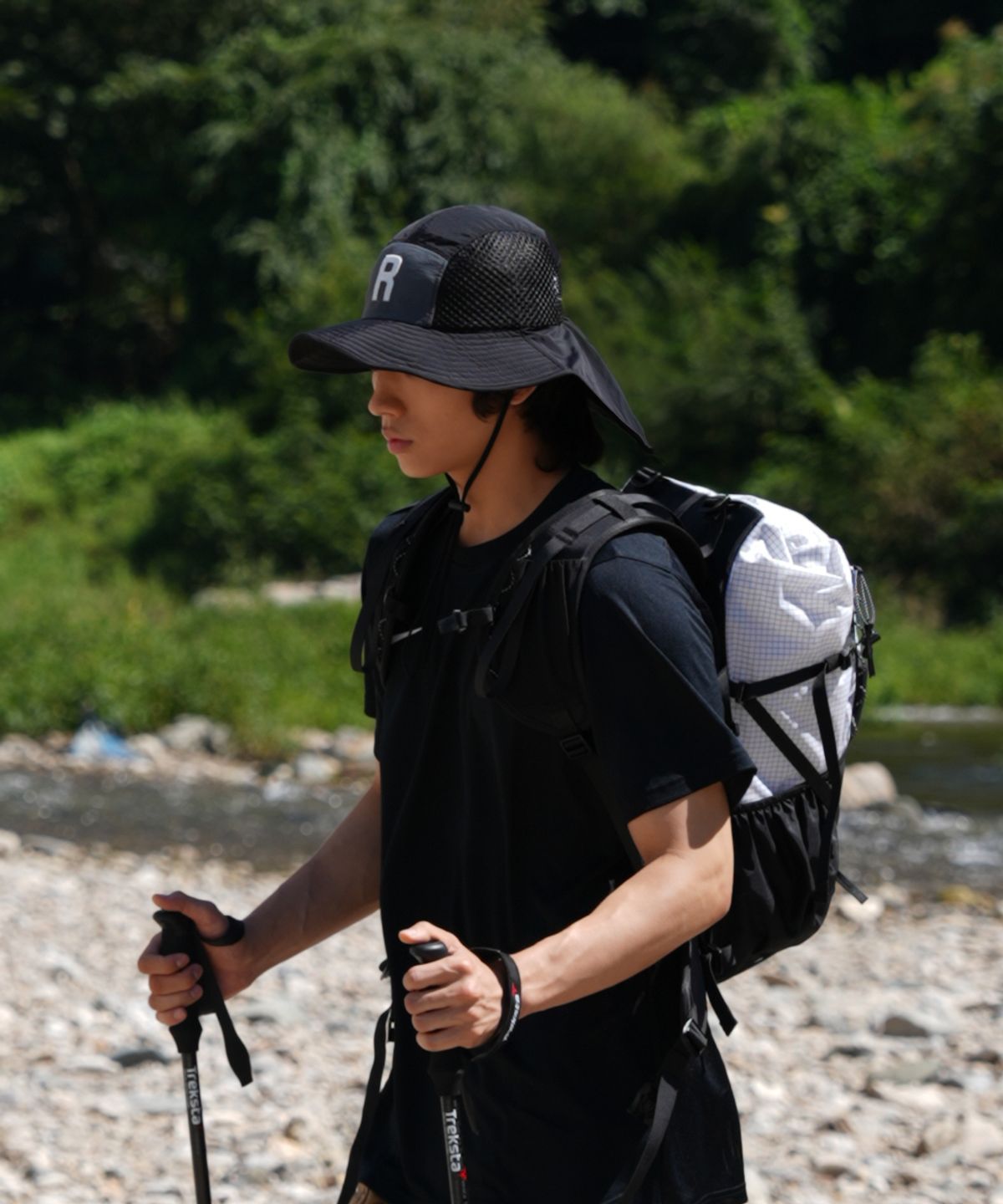 릿지라인(RIDGELINE) 오버핏 넥가드 부니햇 햇빛가리개 모자 등산모자 벙거지