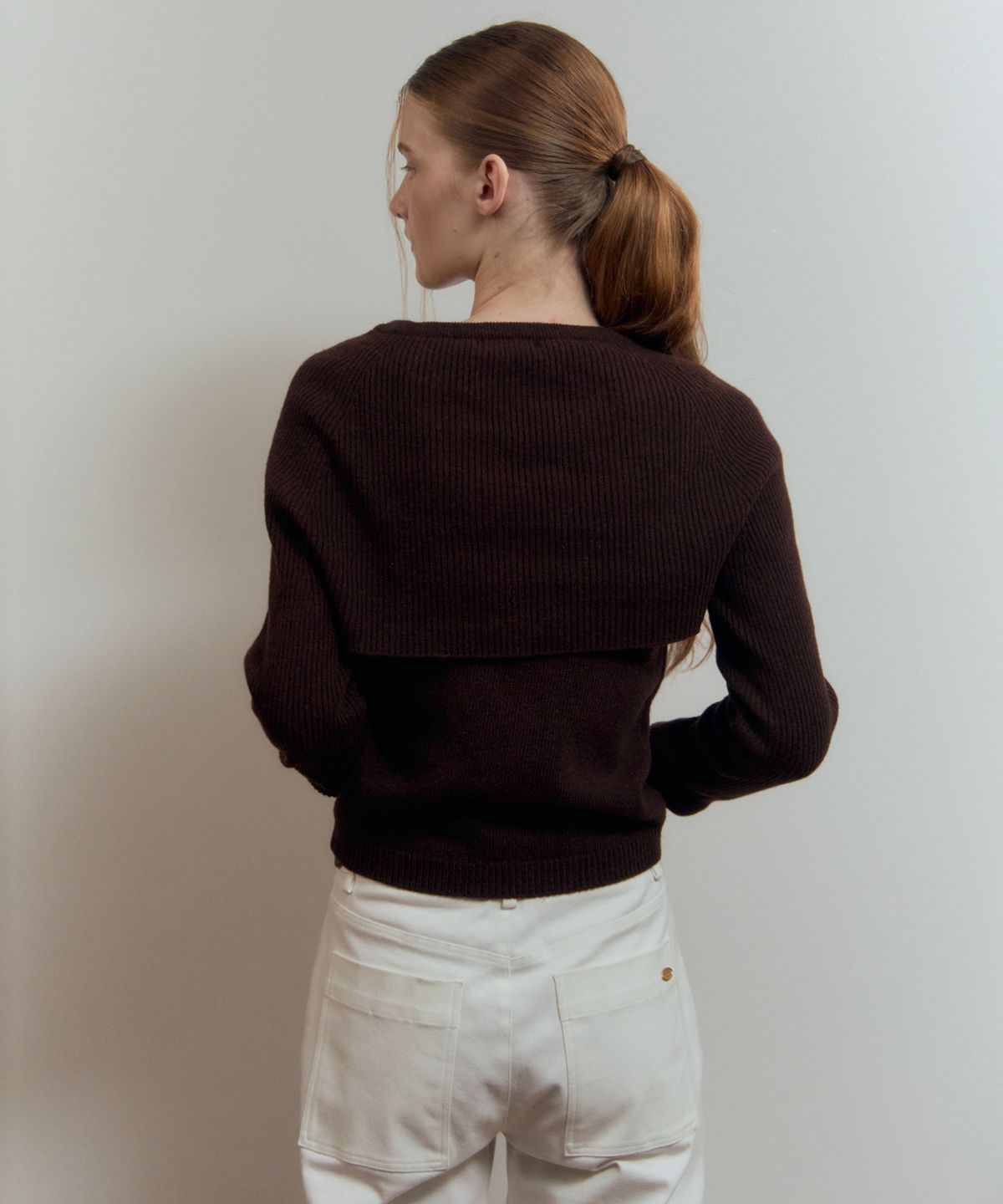 르메메(LEMEME) Elise Twin Knit Top ChocoBrown