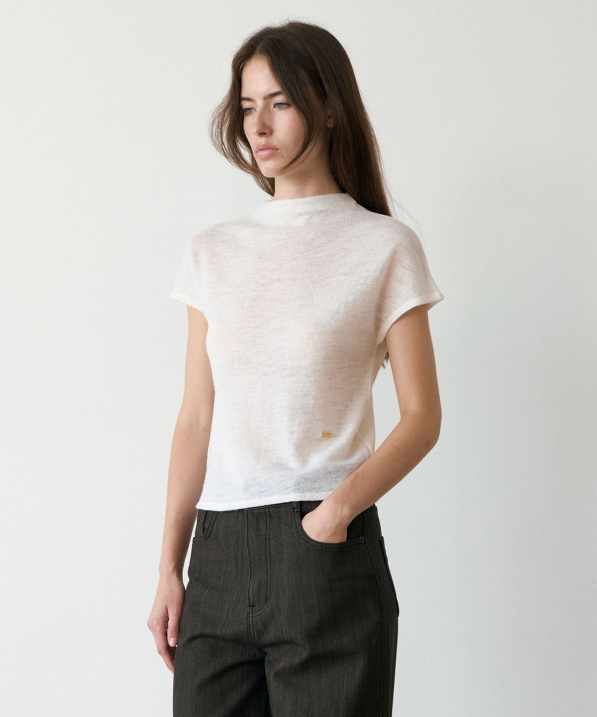 르메메(LEMEME) Ella Wool Half Sleeve Knit Top_3colors