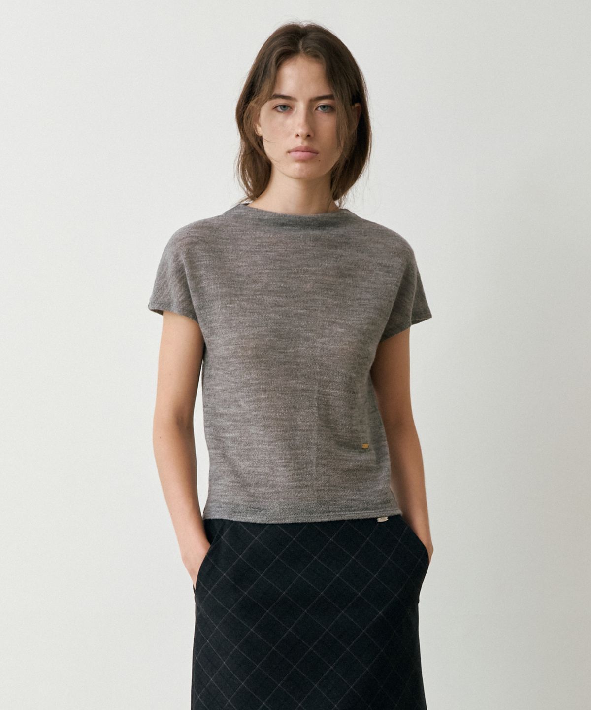 르메메(LEMEME) Ella Wool Half Sleeve Knit Top_3colors