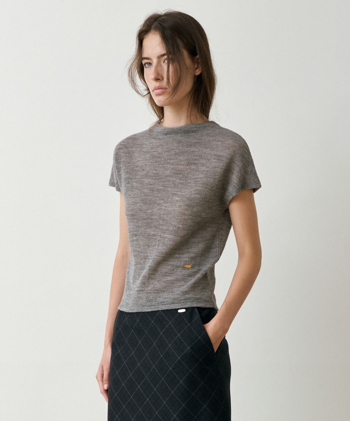 르메메(LEMEME) Ella Wool Half Sleeve Knit Top_3colors