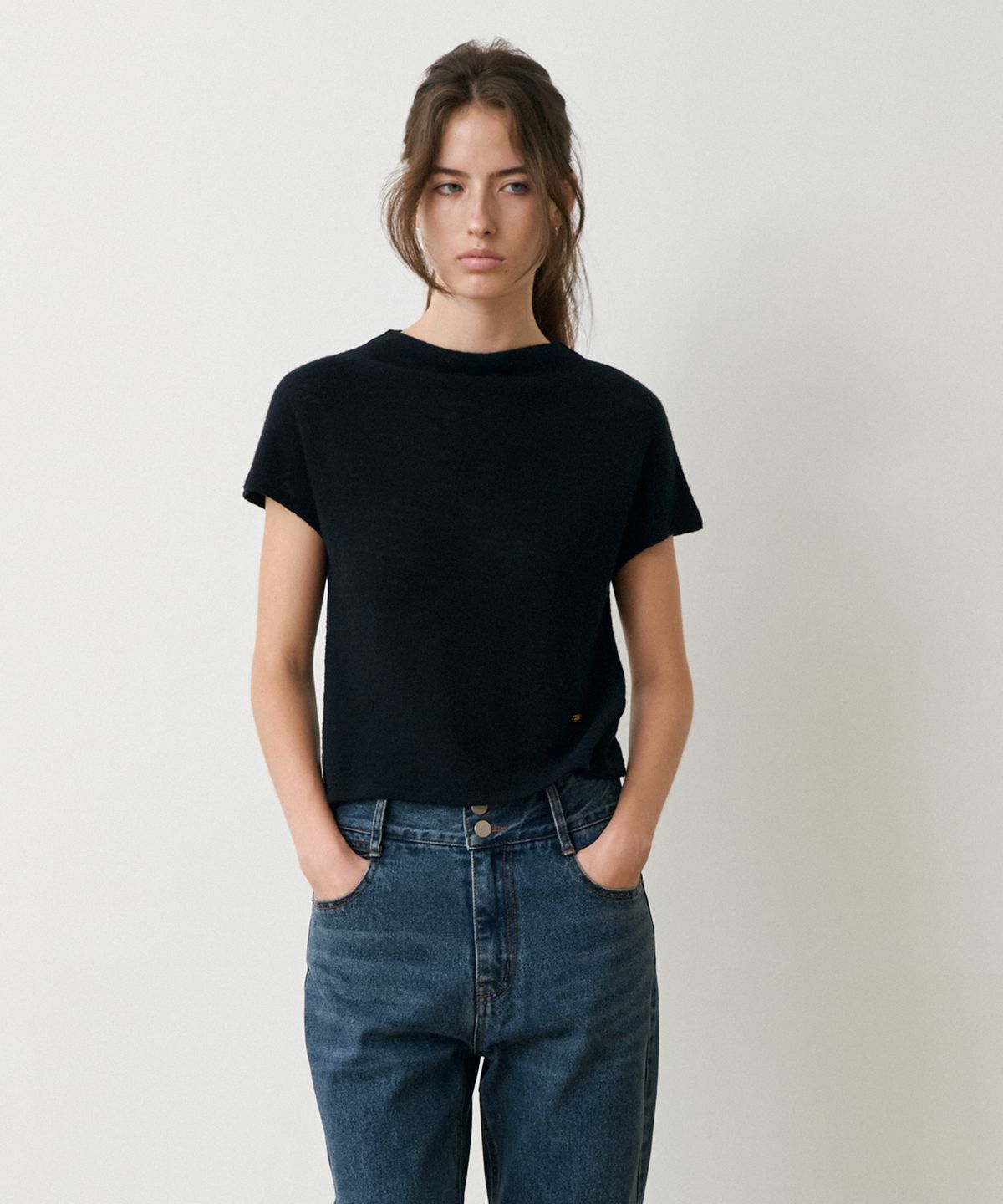 르메메(LEMEME) Ella Wool Half Sleeve Knit Top_3colors
