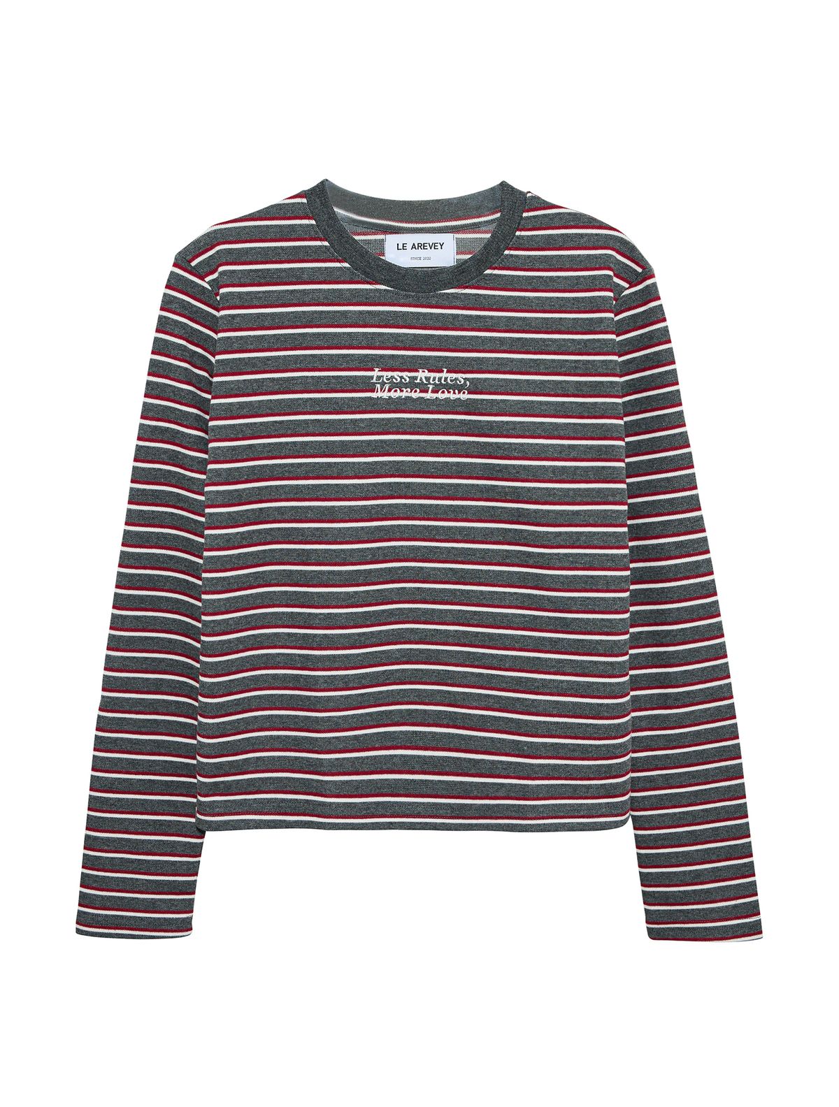 르아르베이(LEAREVEY) SLEEVE CHARCOAL / BURGUNDY