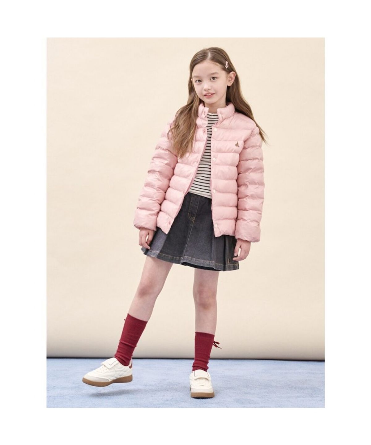 빈폴 키즈(BEANPOLE KIDS) 경량 패딩 점퍼  라이트 핑크 (BI5938U08Y)