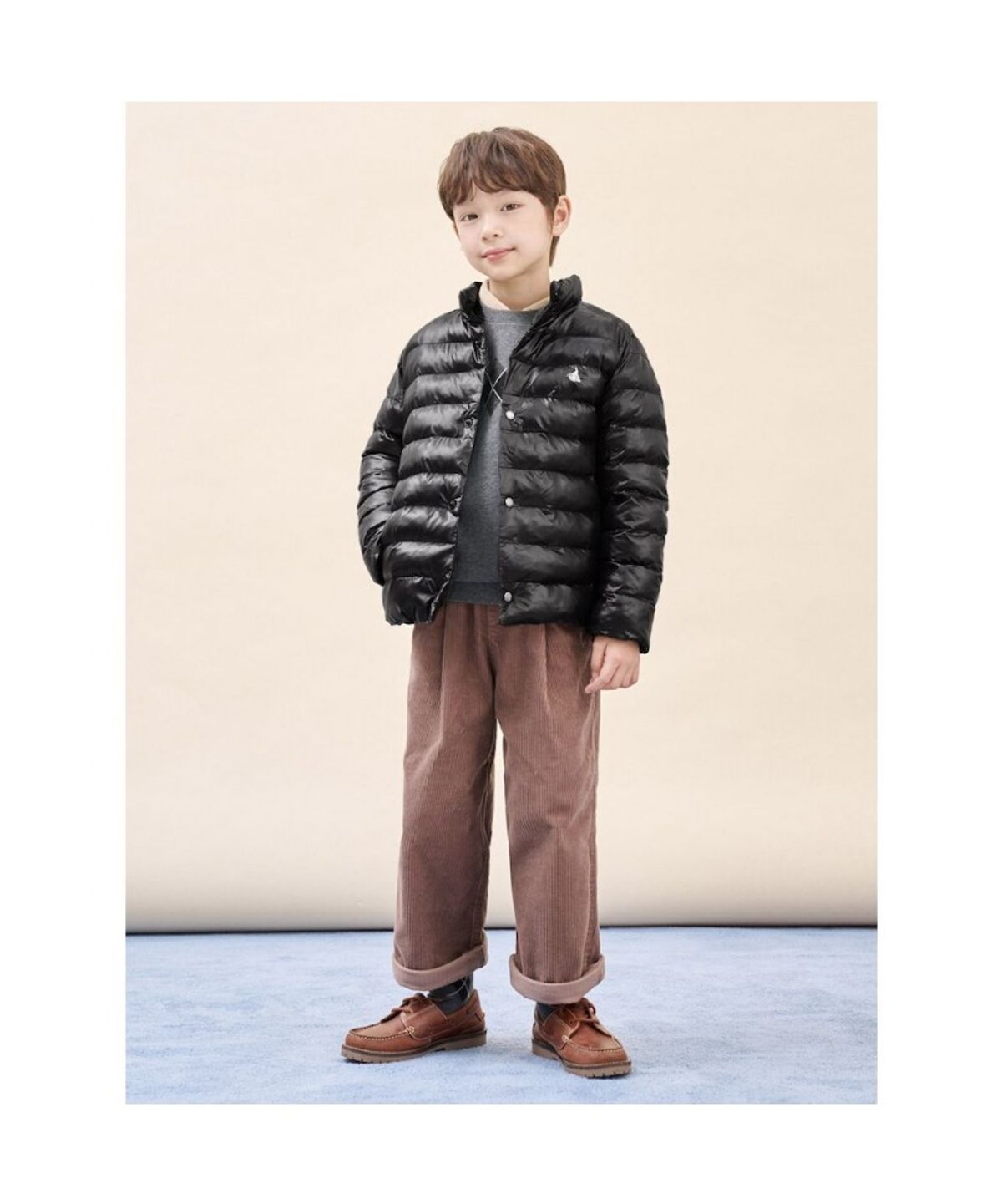빈폴 키즈(BEANPOLE KIDS) 경량 패딩 점퍼  블랙 (BI5938U085)