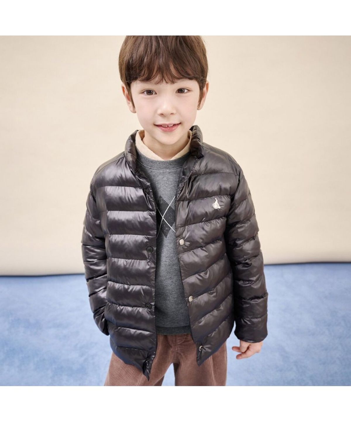 빈폴 키즈(BEANPOLE KIDS) 경량 패딩 점퍼  블랙 (BI5938U085)