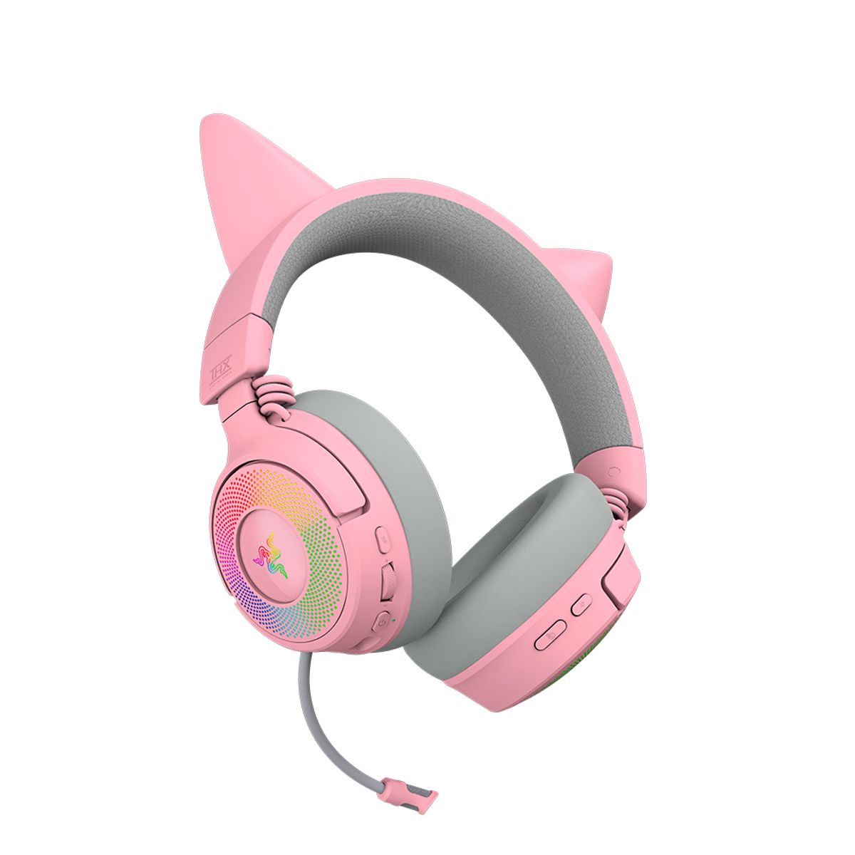 레이저(RAZER) 레이저코리아 Kraken Kitty V3 Pro Quartz 크라켄 키티 V3 프로 쿼츠 무선 게이밍 헤드셋