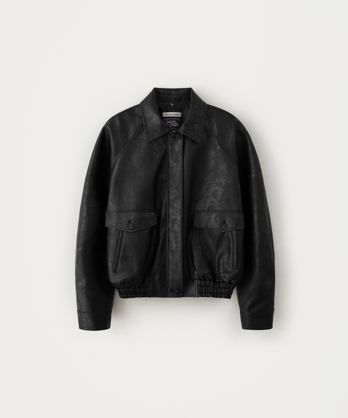 썸웨어버터(SOMEWHEREBUTTER) Milo Leather Blouson - Black