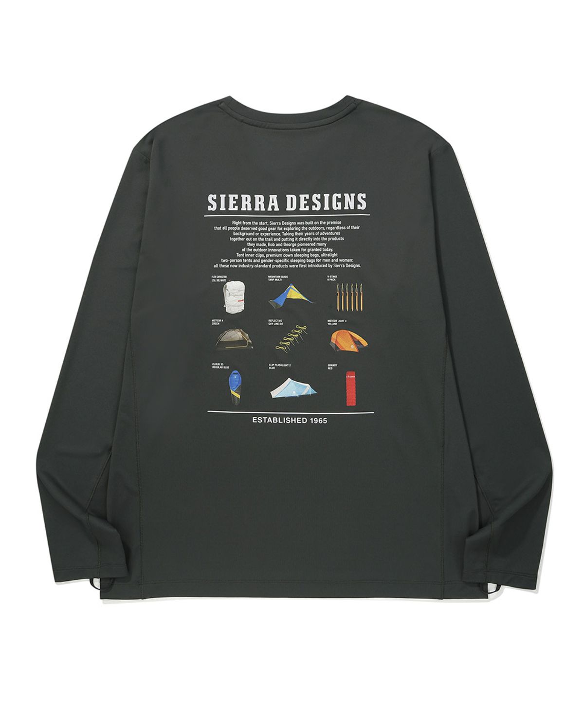시에라디자인(SIERRA DESIGNS) 칠라이트(CHILL LITE) 아스킨 기어 아카이브 롱 슬리브 CHARCOAL