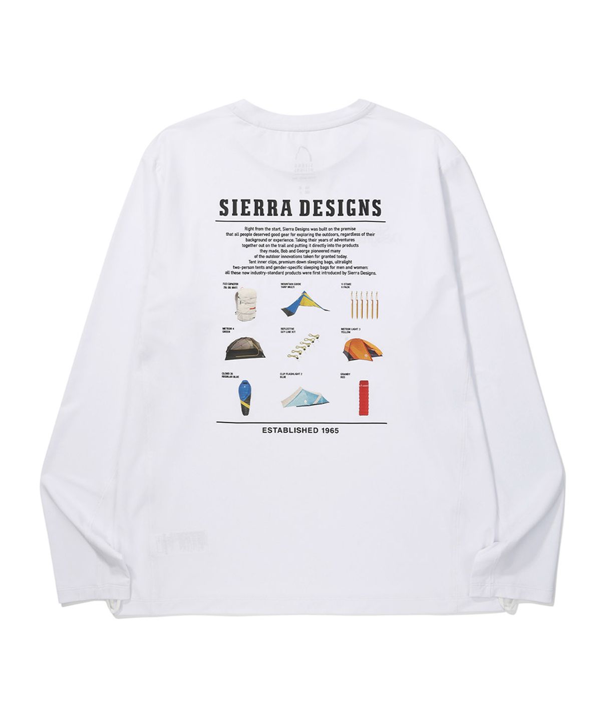 시에라디자인(SIERRA DESIGNS) 칠라이트(CHILL LITE) 아스킨 기어 아카이브 롱 슬리브 WHITE