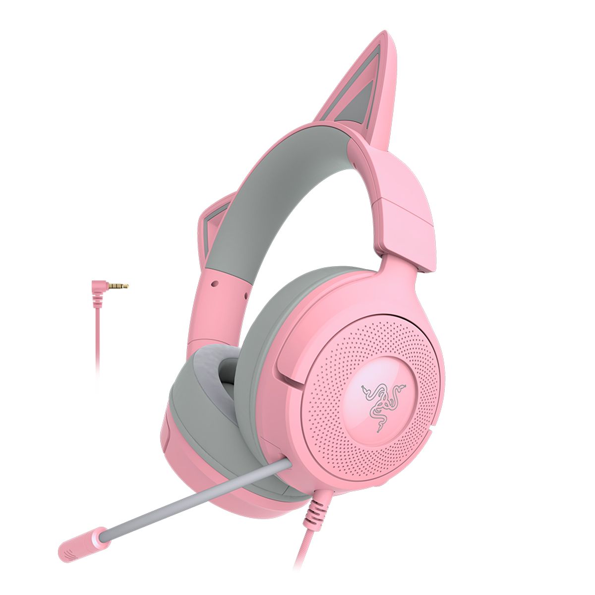 레이저(RAZER) 레이저코리아 Kraken Kitty V3 X Quartz 크라켄 키티 V3 X 쿼츠 게이밍 헤드셋