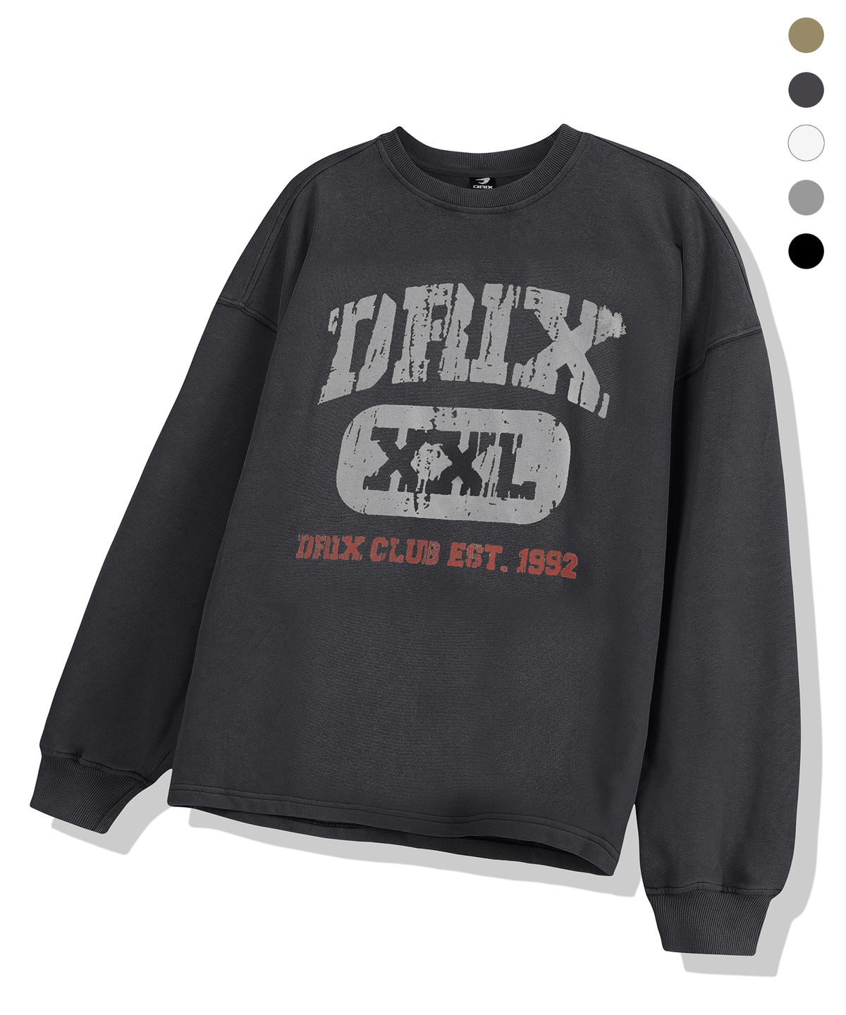 드릭스(DRIX) XXL 크랙 그래픽 오버핏 롱 슬리브_5color