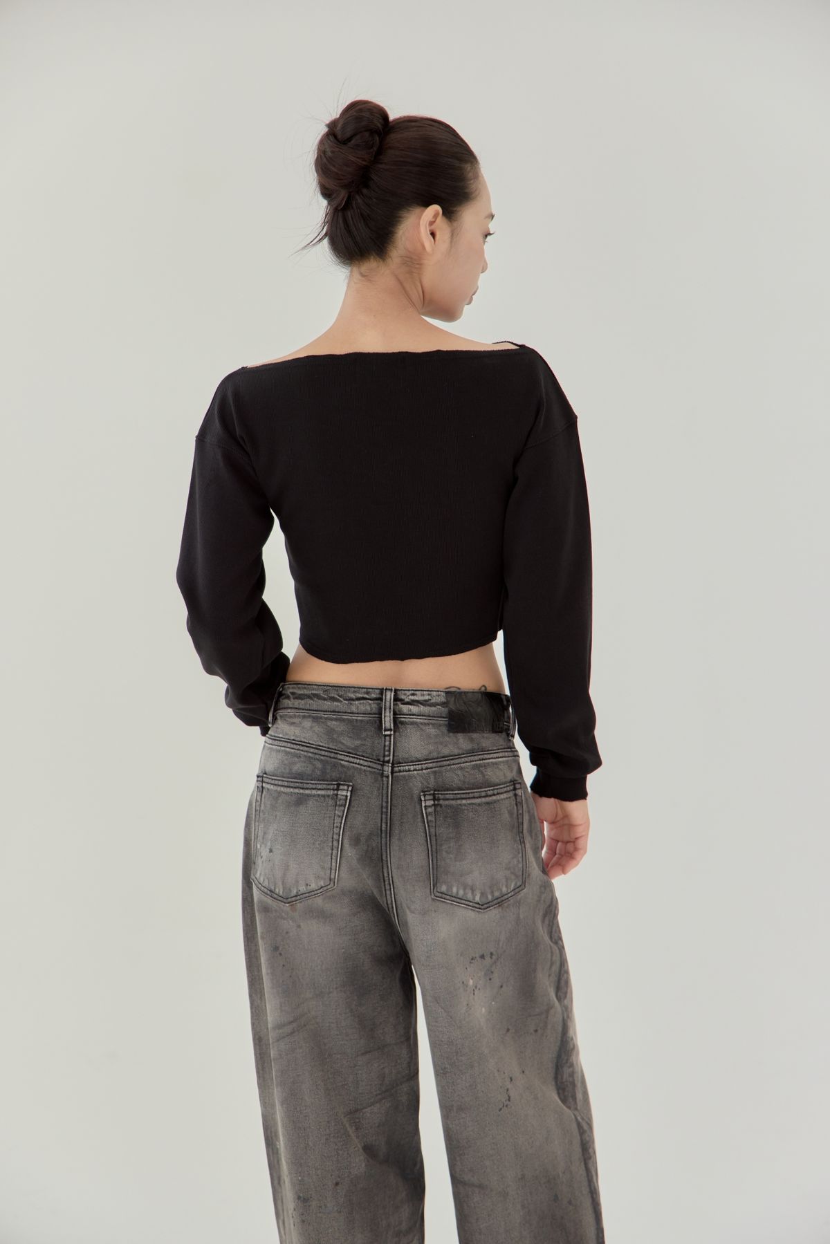 노 엑스트라 터치(NO EXTRA TOUCH) Detail Lining Boat Tee (Black) / 25FWTS004BK