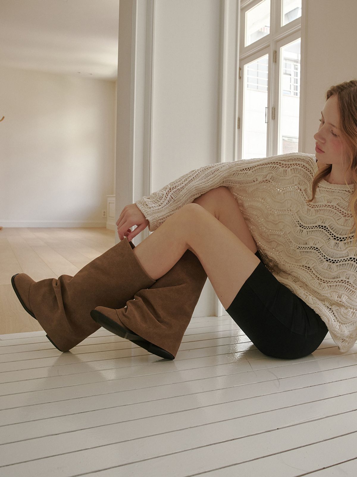 메티에(METIER) me547 Roryn folding suede middle boots 로린 폴딩 스웨이드 미들부츠_2color
