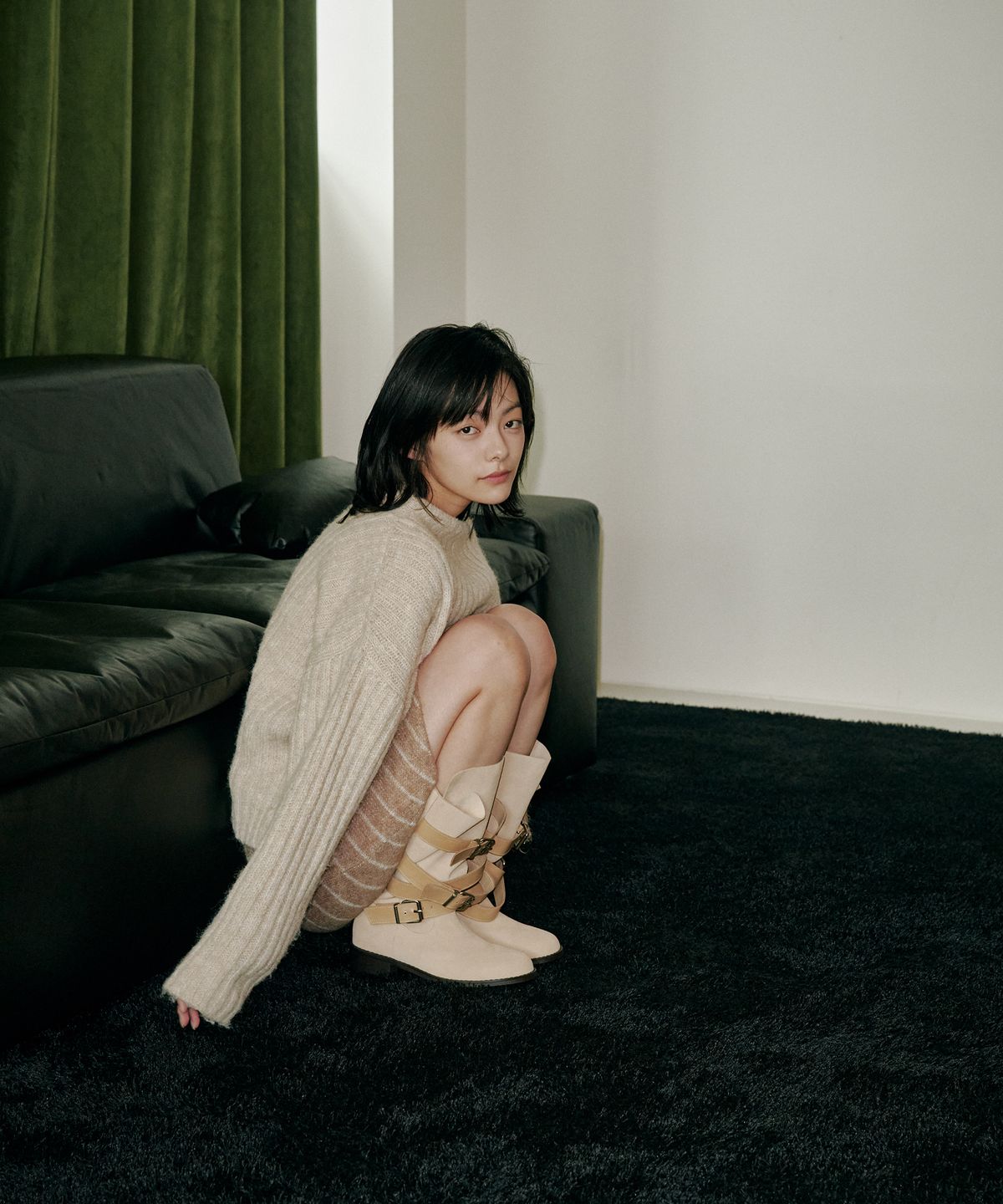 바이아덜스(BYOTHERS) (Leather)Circling strap boots