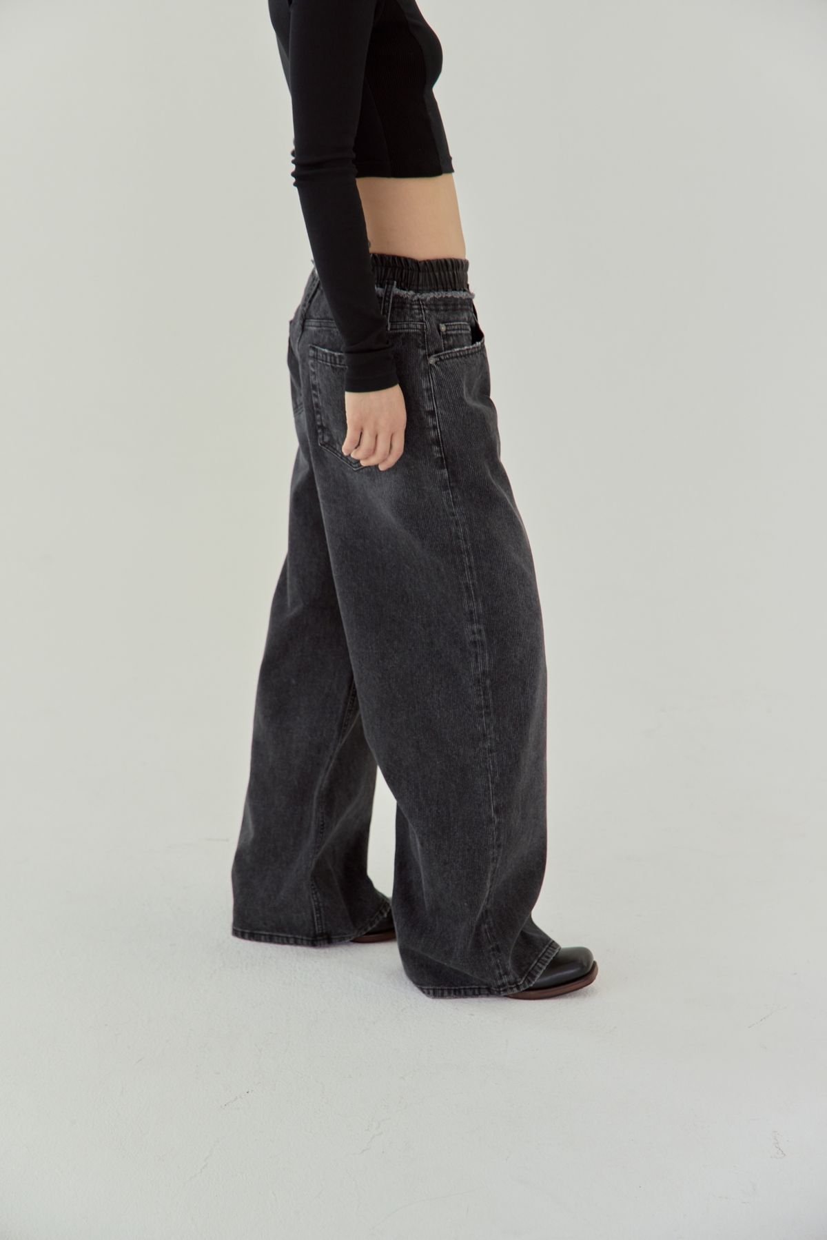 노 엑스트라 터치(NO EXTRA TOUCH) Leather Trunk Pants / 25FWPT002BK