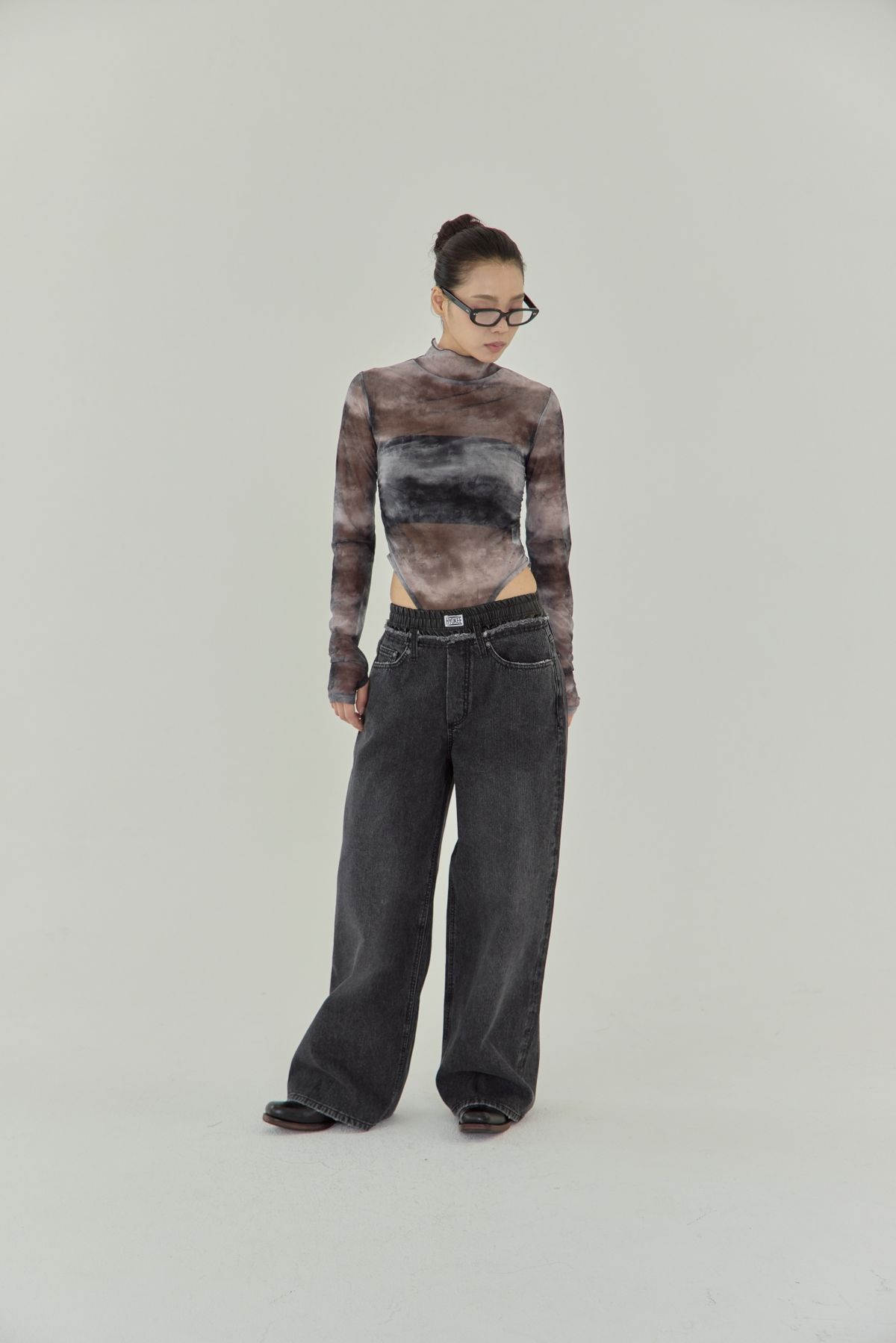 노 엑스트라 터치(NO EXTRA TOUCH) Leather Trunk Pants / 25FWPT002BK