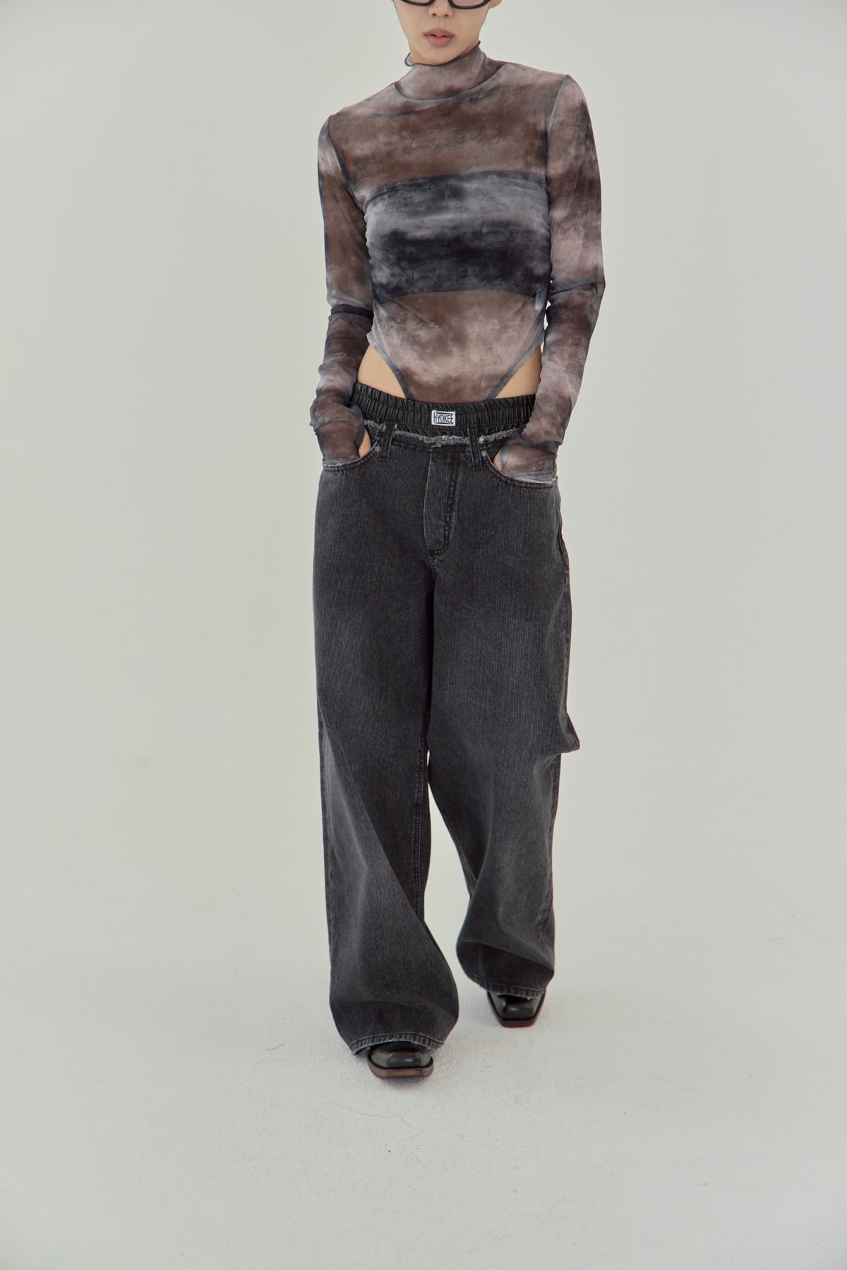 노 엑스트라 터치(NO EXTRA TOUCH) Leather Trunk Pants / 25FWPT002BK