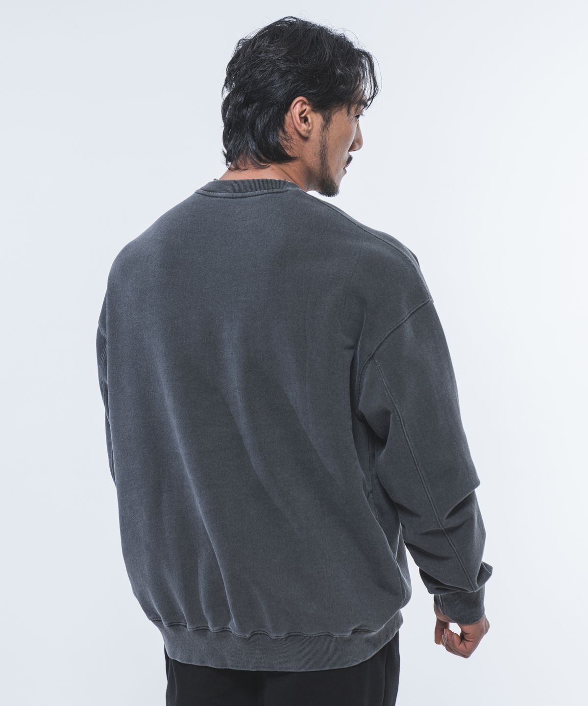 피지컬가먼츠(PHYSICAL GARMENTS) P2457 가먼트다잉 오버핏 맨투맨 [차콜]
