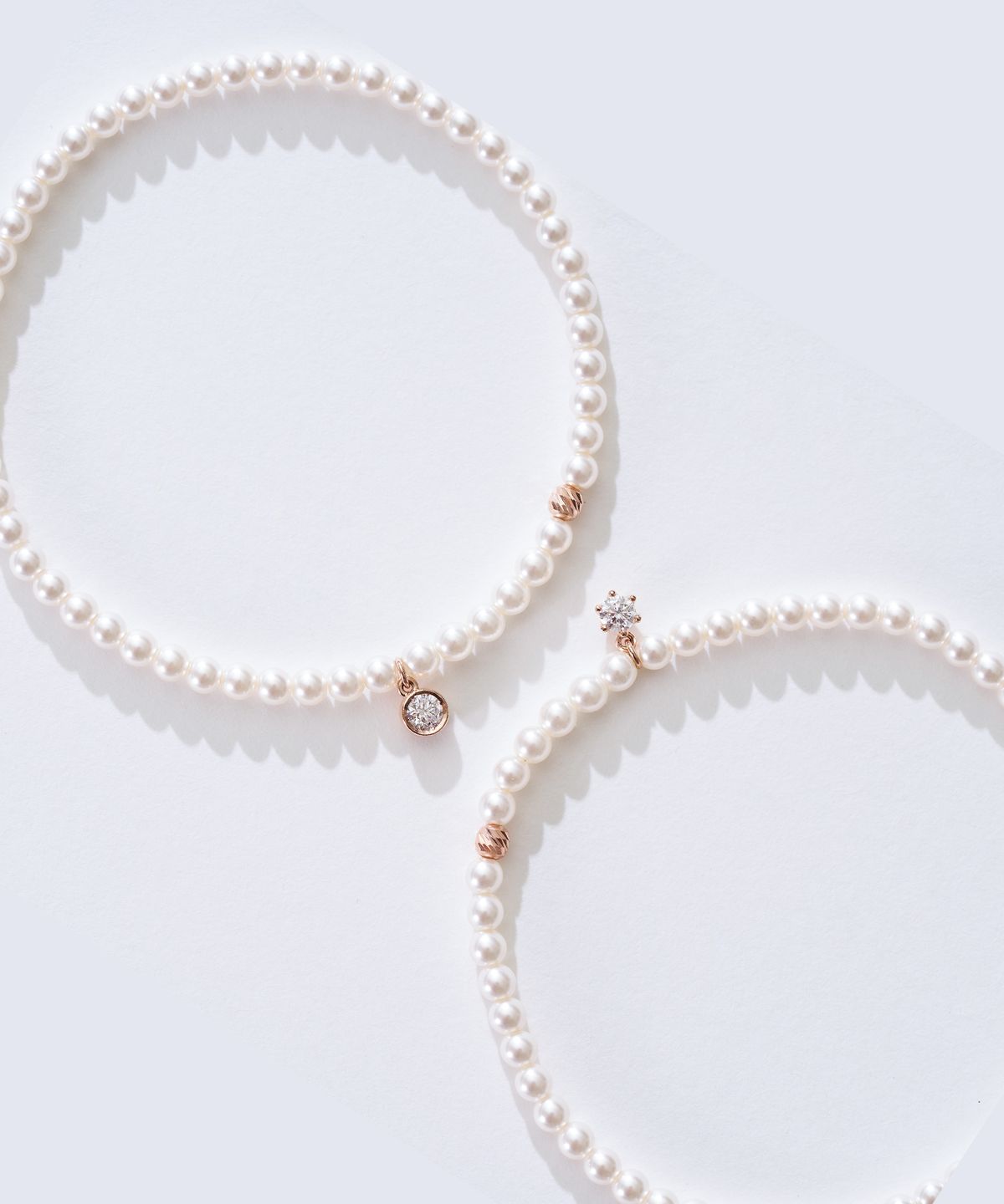 도로시(DOROCY) 14k 루시 모이사나이트 스와진주 비드 팔찌(2type)